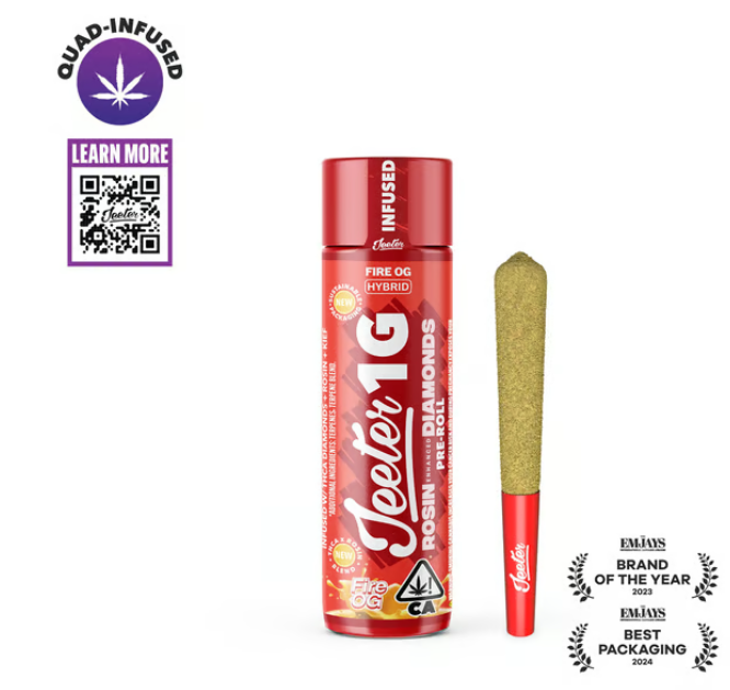 Jeeter - Fire OG Quad Infused Pre-Roll - 1G