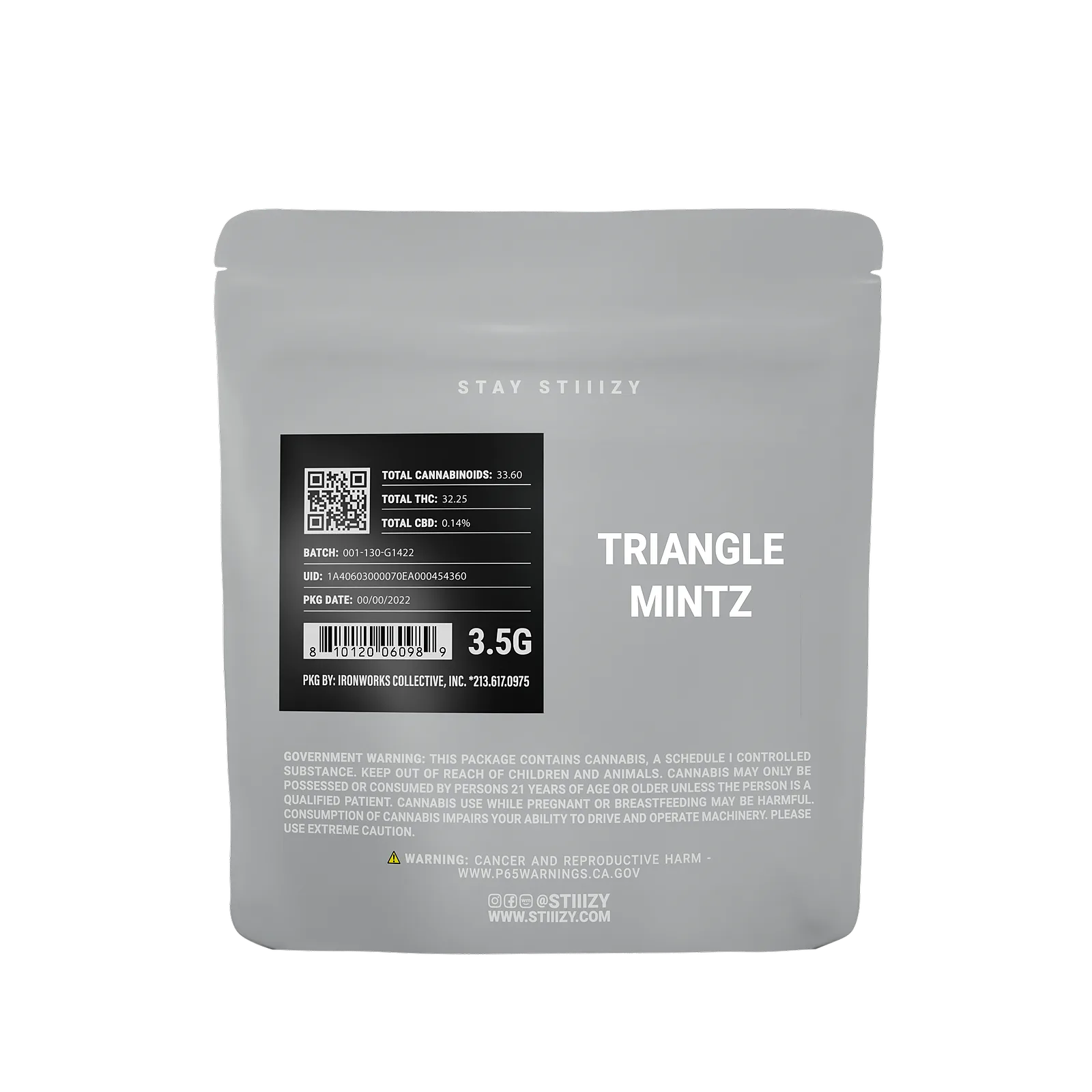 Triangle Mintz | 3.5g Grey Label Mylar