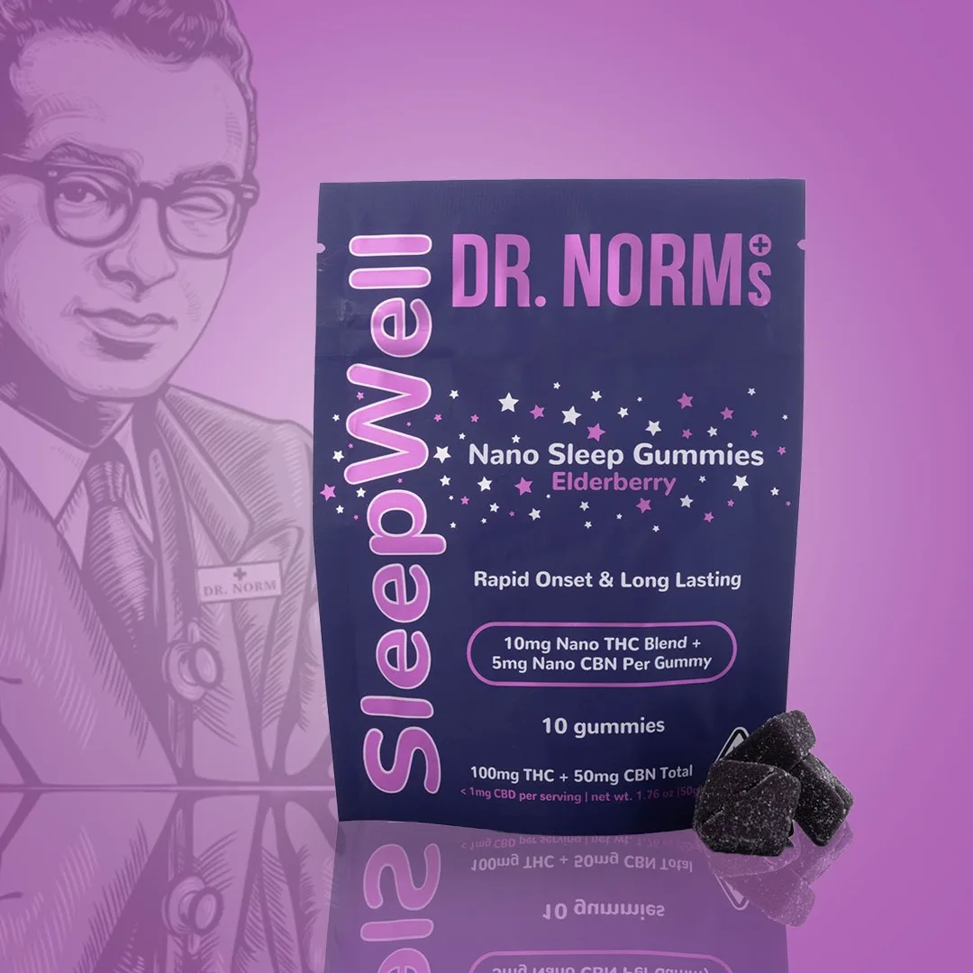 Dr Norms Elderberry Sleep Gummies 100mg THC 50mg CBN