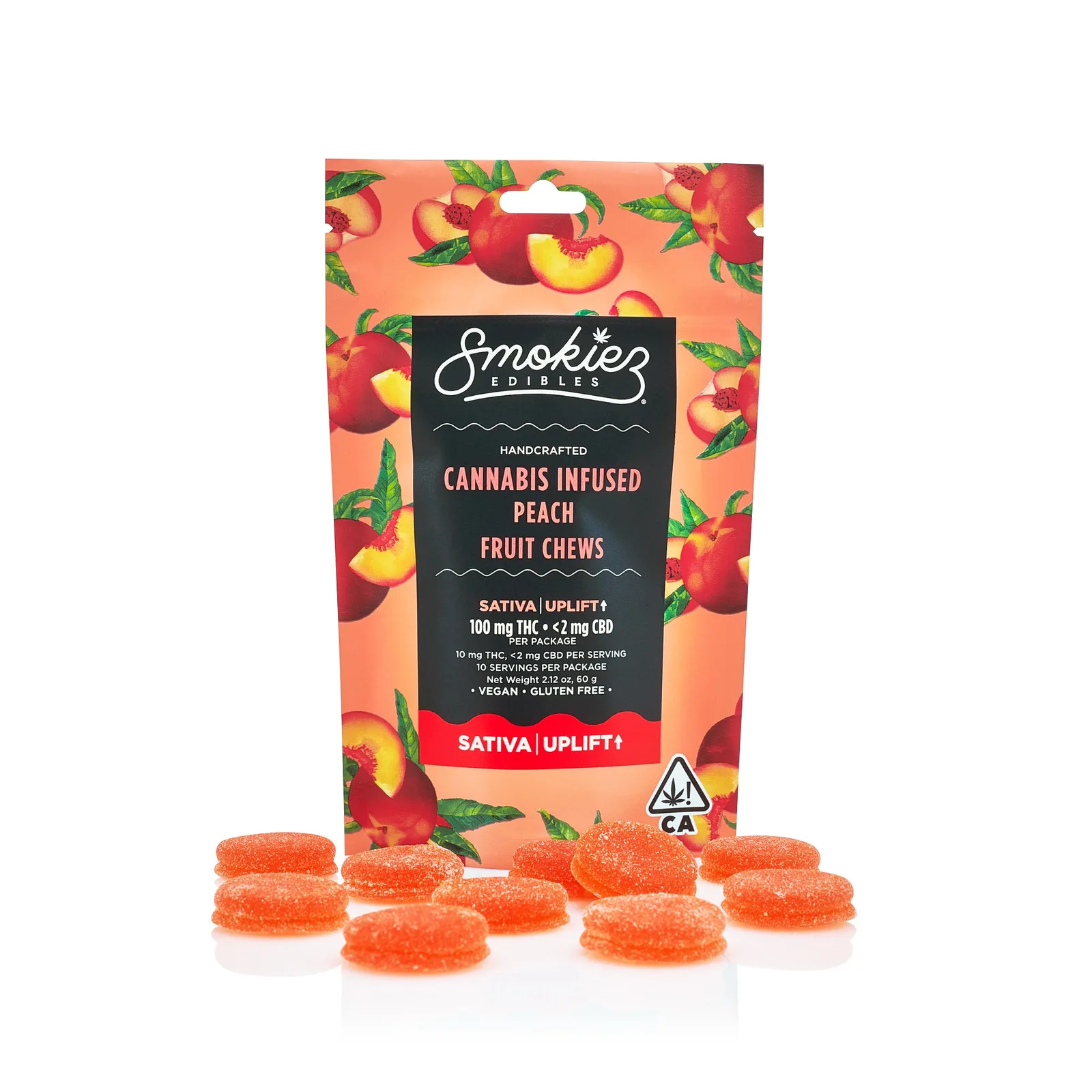 Peach Vegan Gummies 100mg