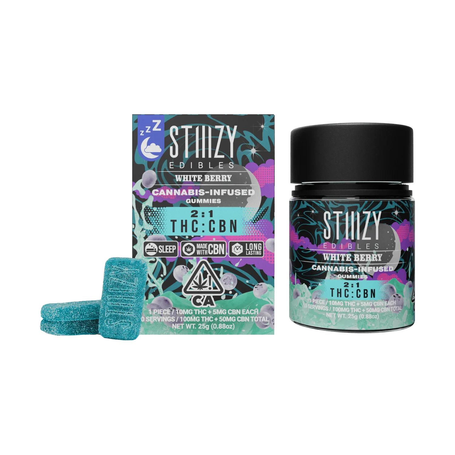 BLUE RASPBERRY BLAST - Gummies 100mg THC Edibles
