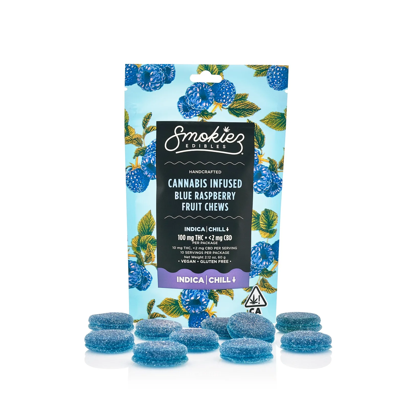 Smokiez Blue Raspberry Fruit Chews - 100mg