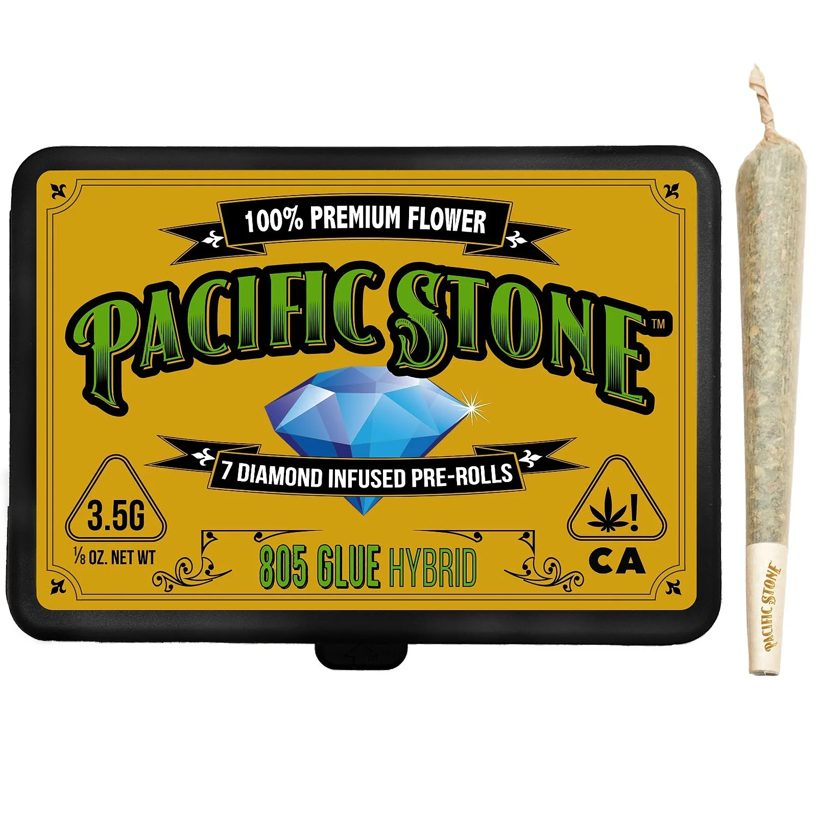 3.5g 805 Glue Diamond Infused Pre-Roll Pack (.5g - 7 pack) - Pacific Stone