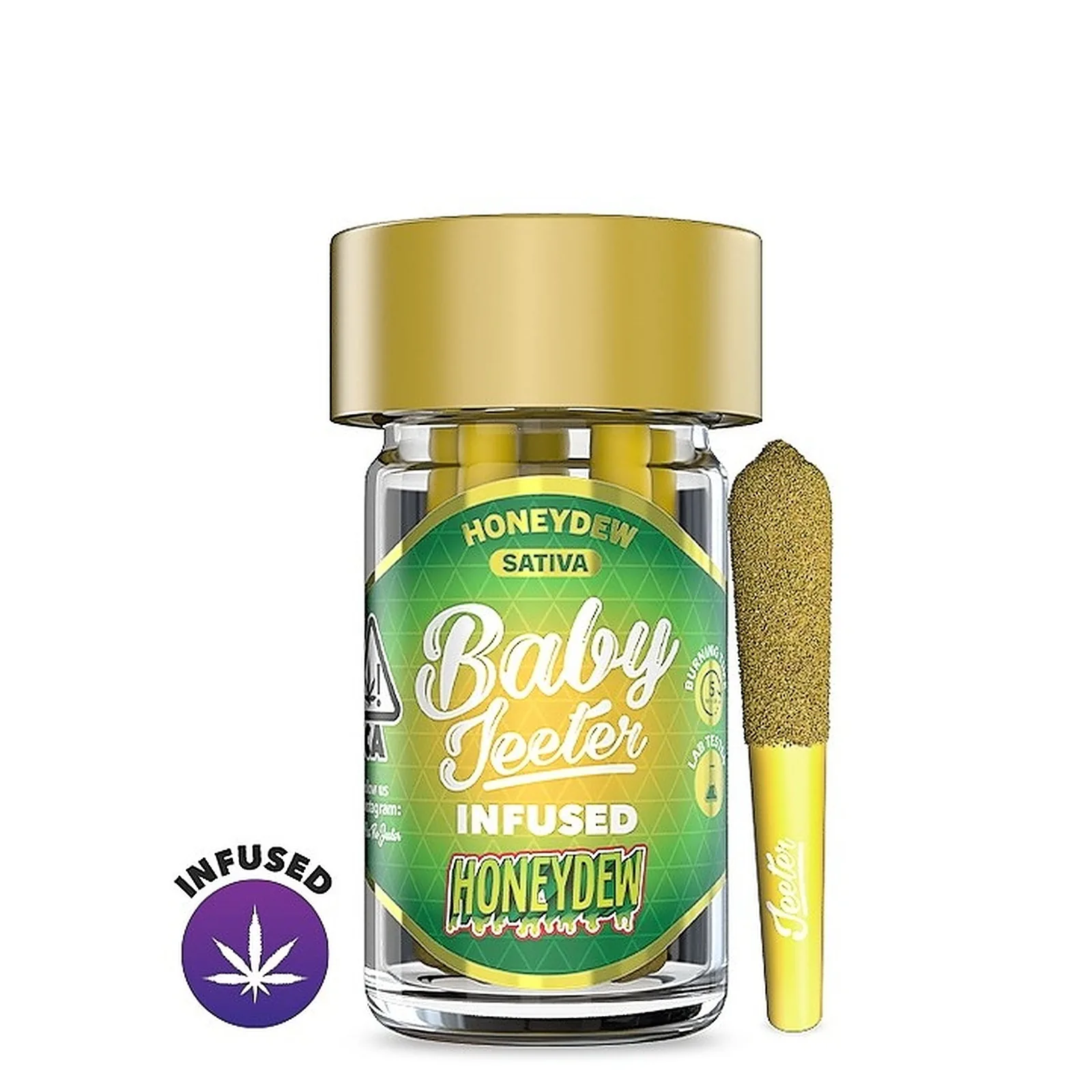 Baby Jeeter Infused Prerolls - Honey Dew (2.5g/5-pack Sativa) *NEXT DAY DELIVERY ONLY*