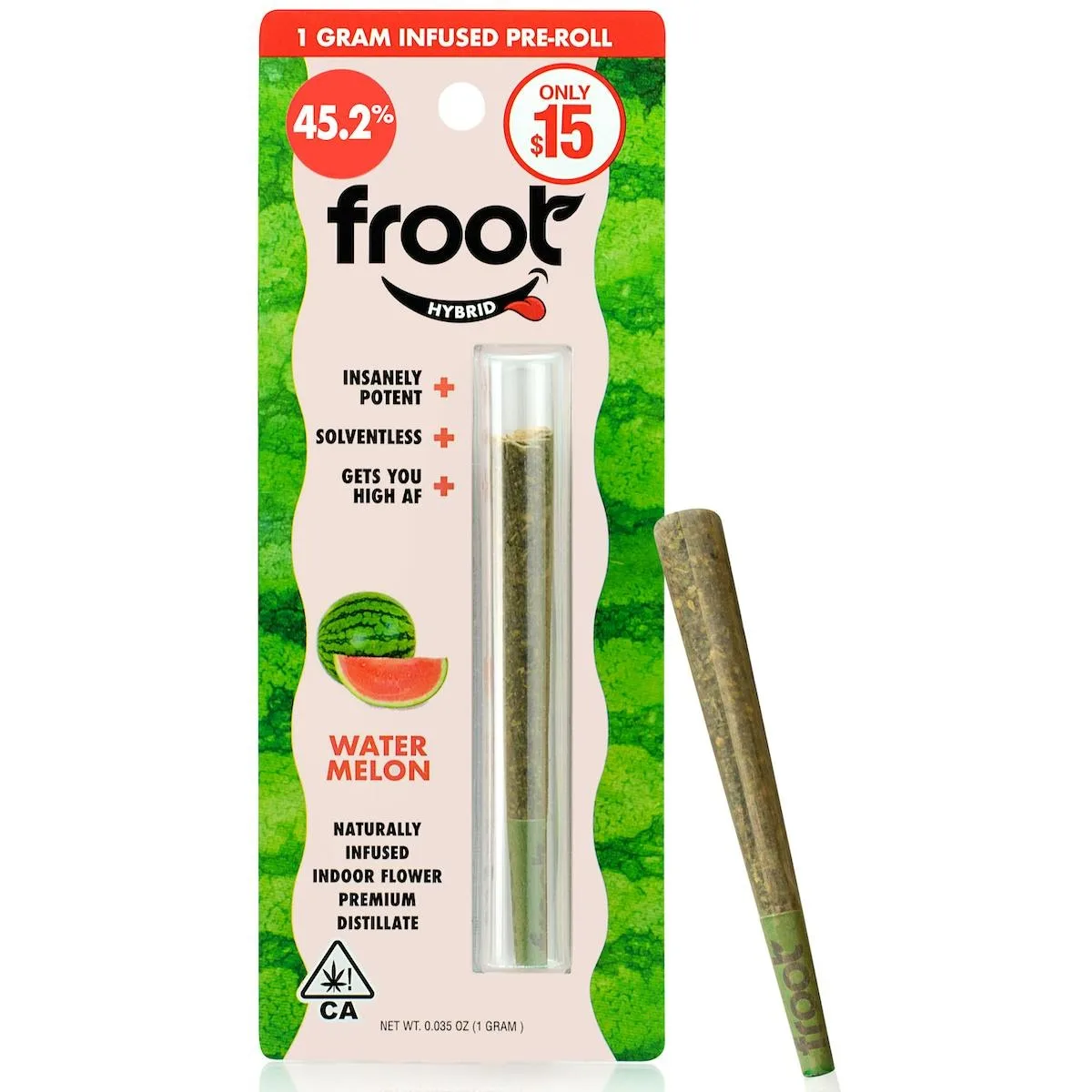 Froot - 1g Infused Pre roll - Watermelon - Hybrid