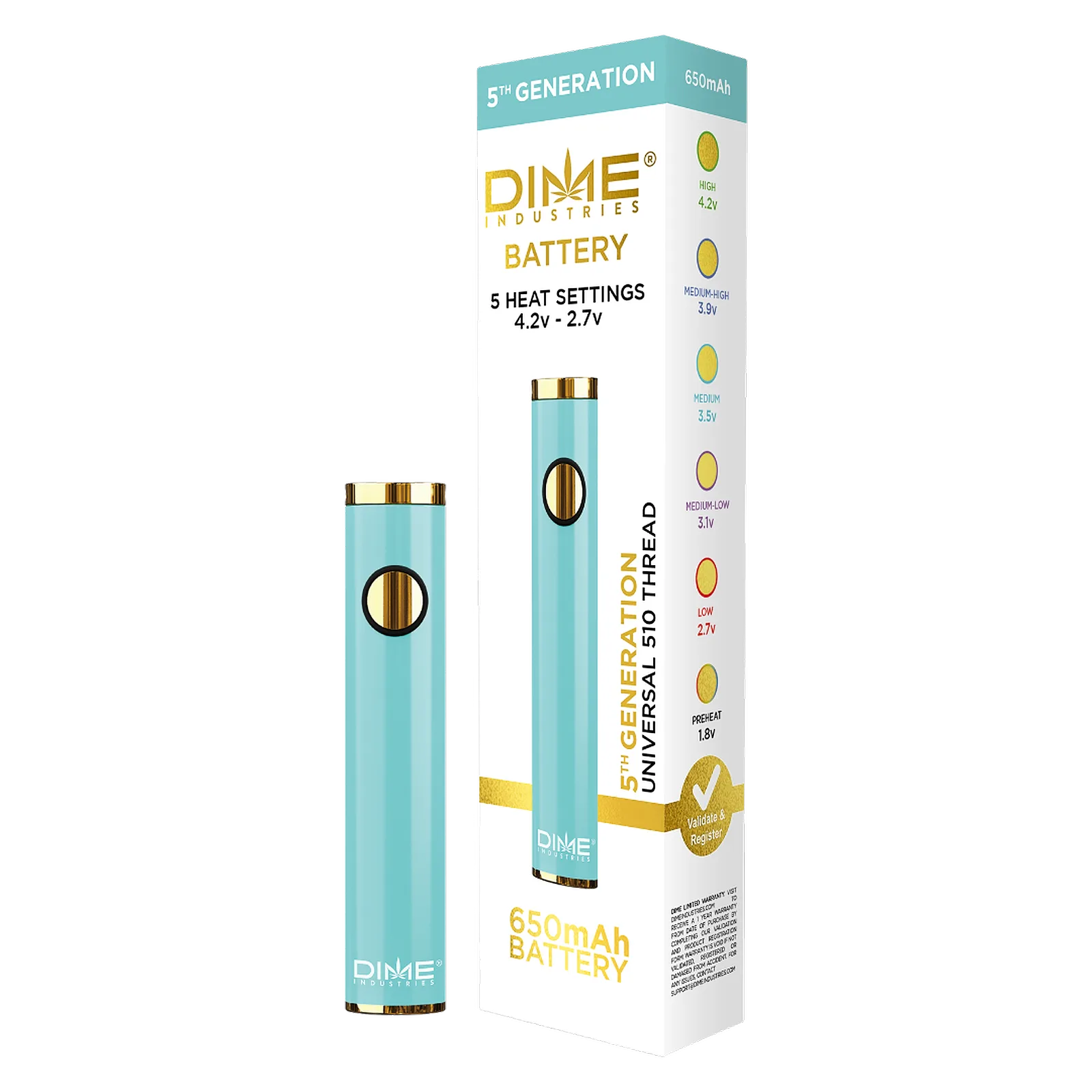 Dime Industries - Battery - 5th Gen - Blue