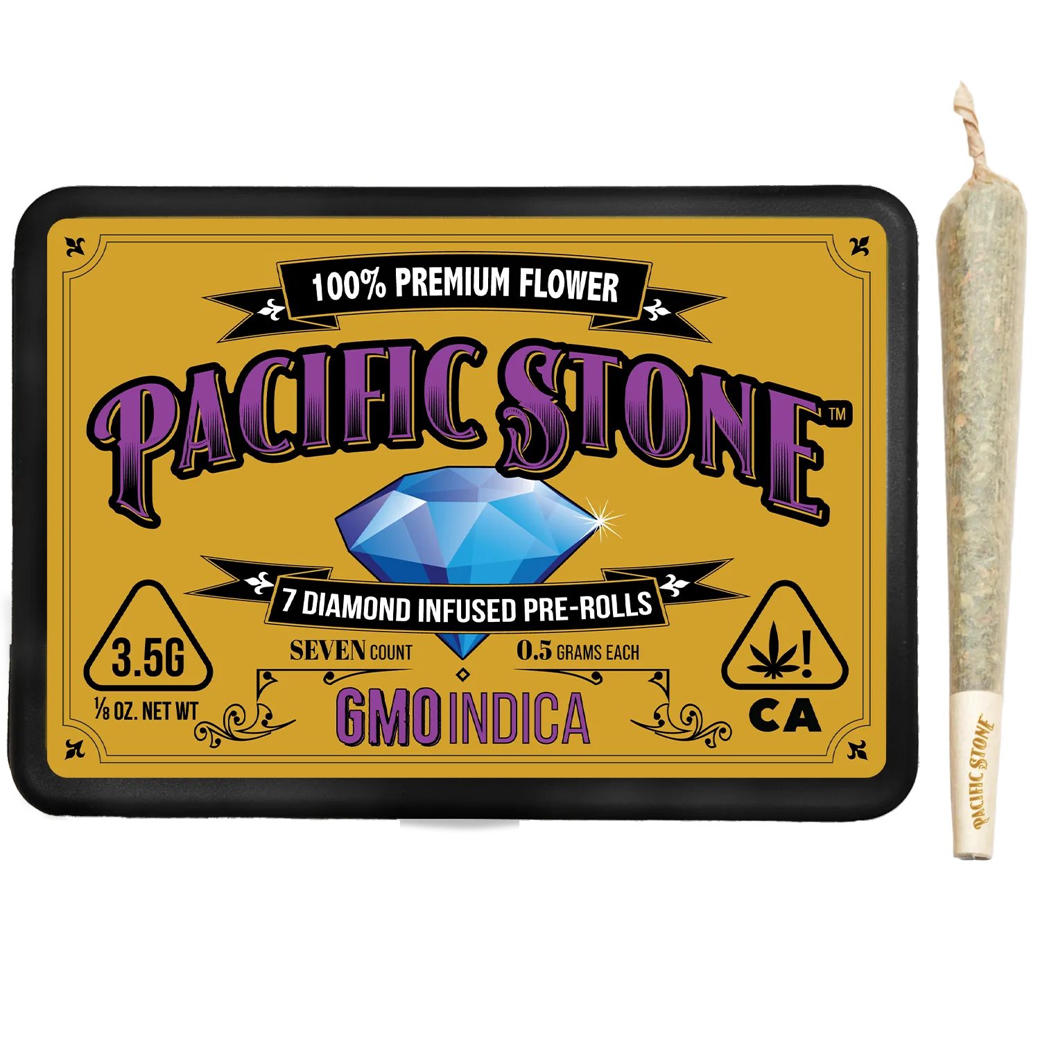 Pacific Stone - GMO Diamond Infused Preroll 7pack (3.5g)