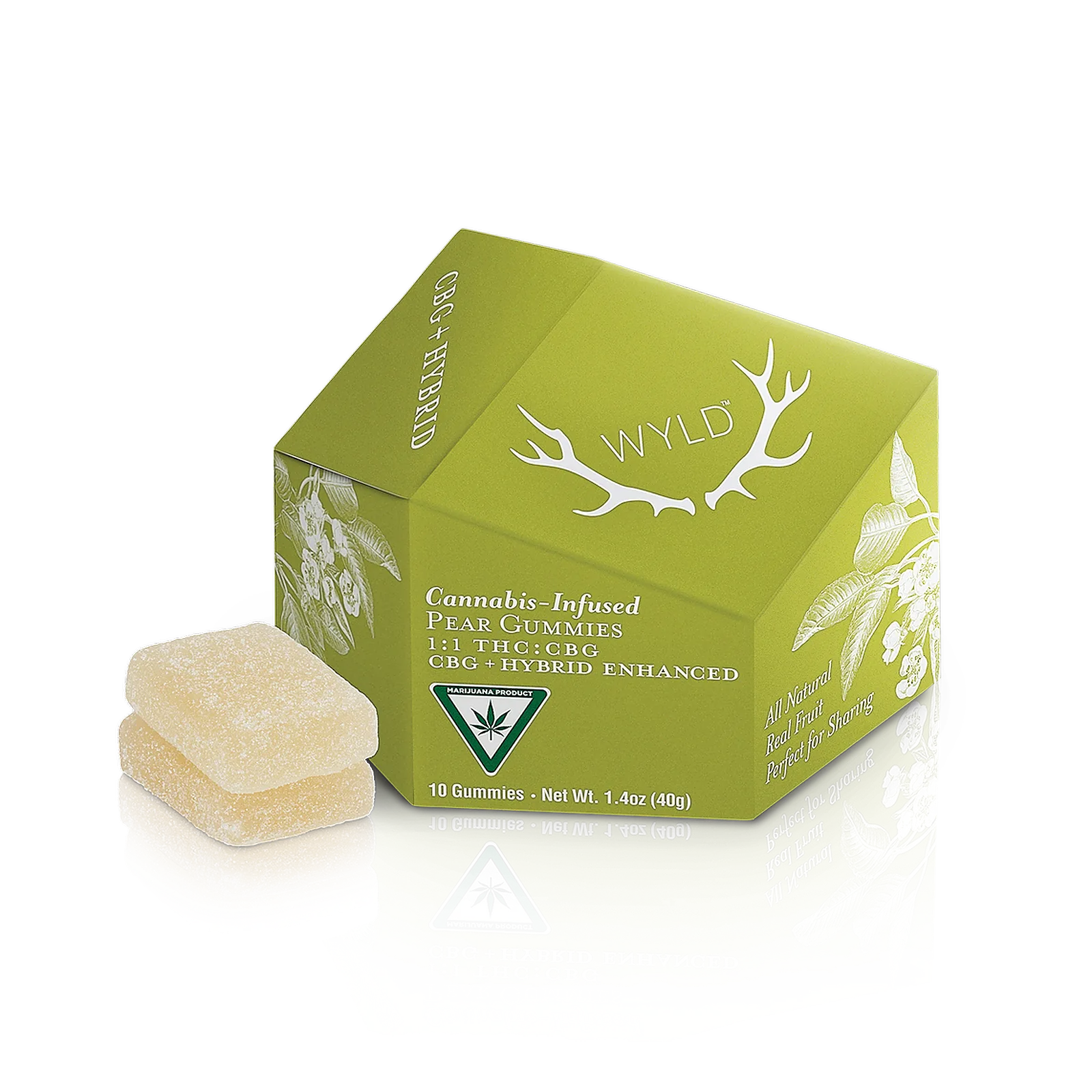 WYLD - Pear Gummies - 1:1 CBG:THC - 10 Pack