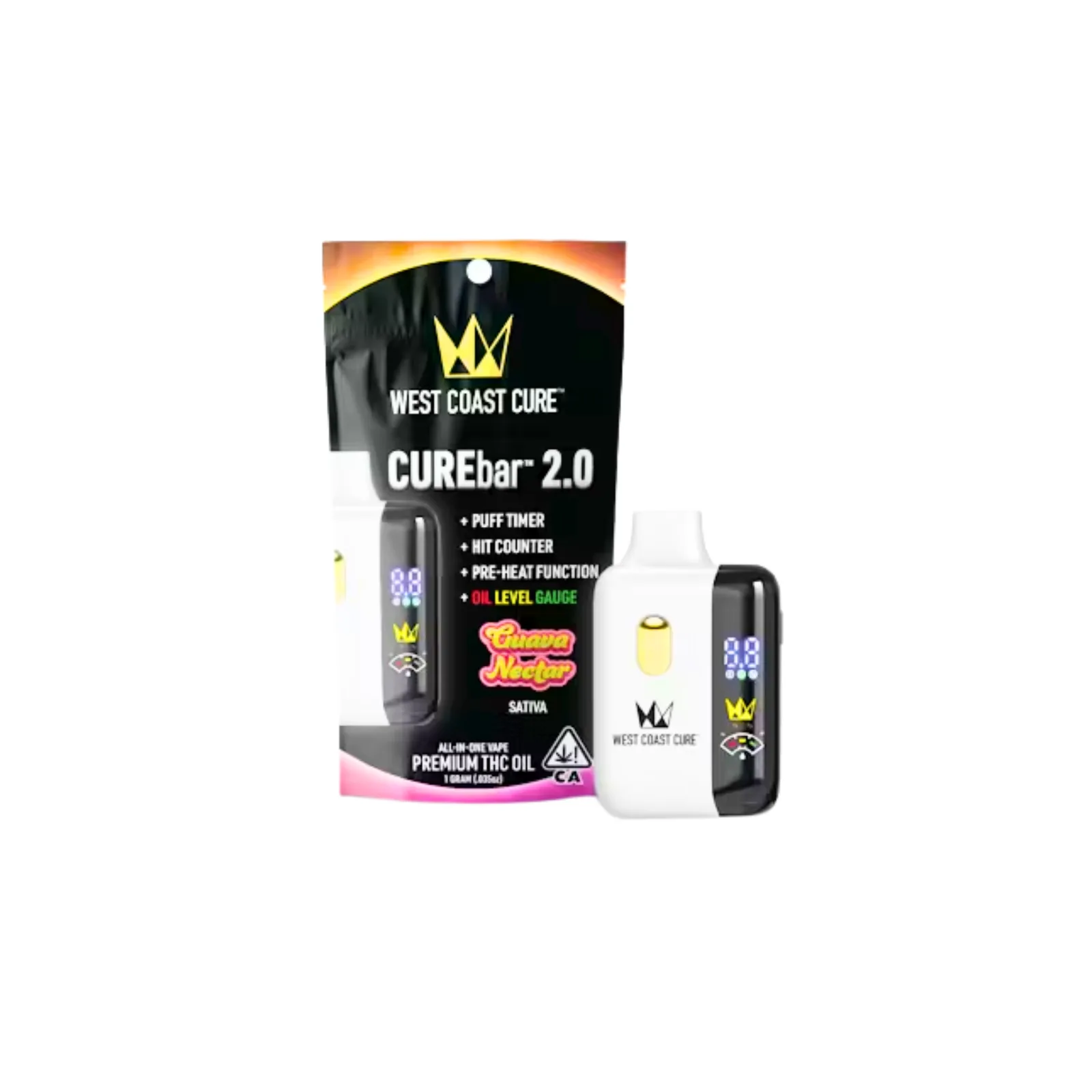 WCC Guava Nectar Curebar 2.0 All-In-One Vape 1g