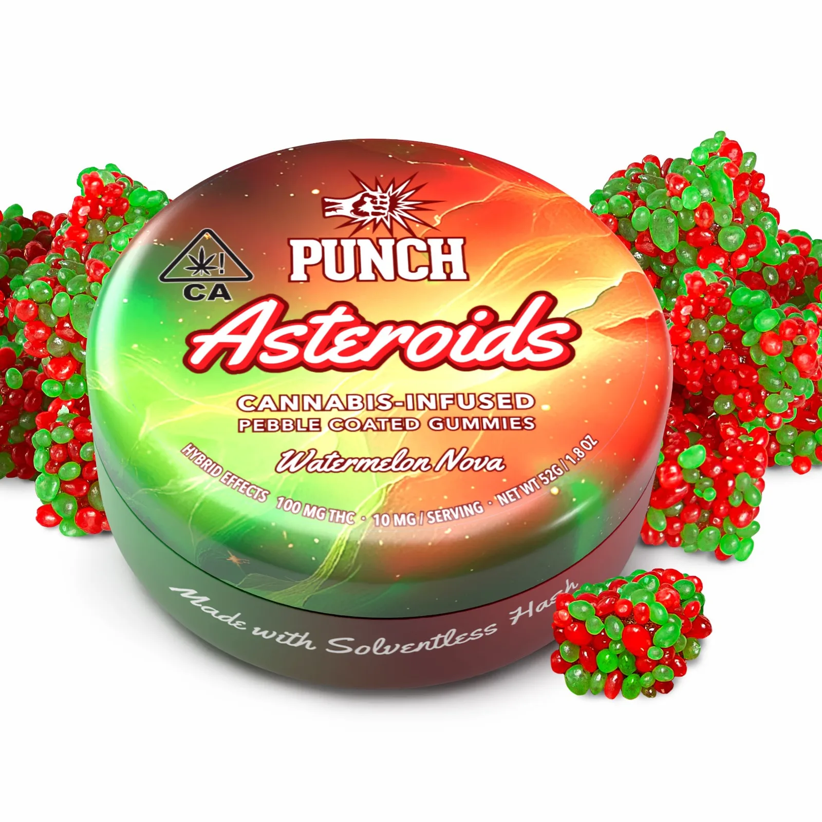 Punch Solventless Asteroids Gummies - Watermelon Nova (100mg)