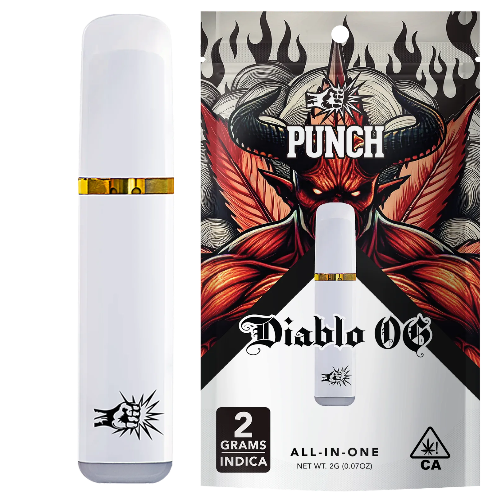 Punch - 2g Distillate AIO - Diablo OG (2g)