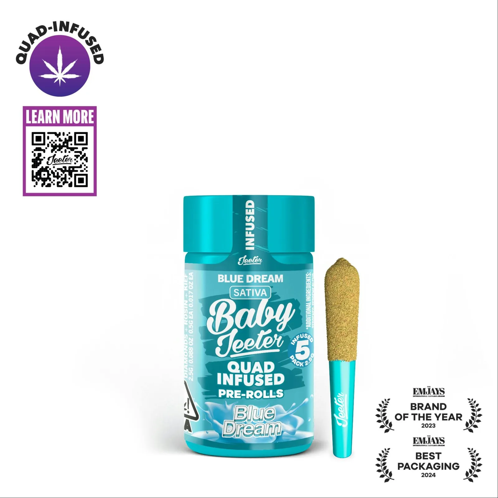 Baby Jeeter | Quad-Infused - Blue Dream
