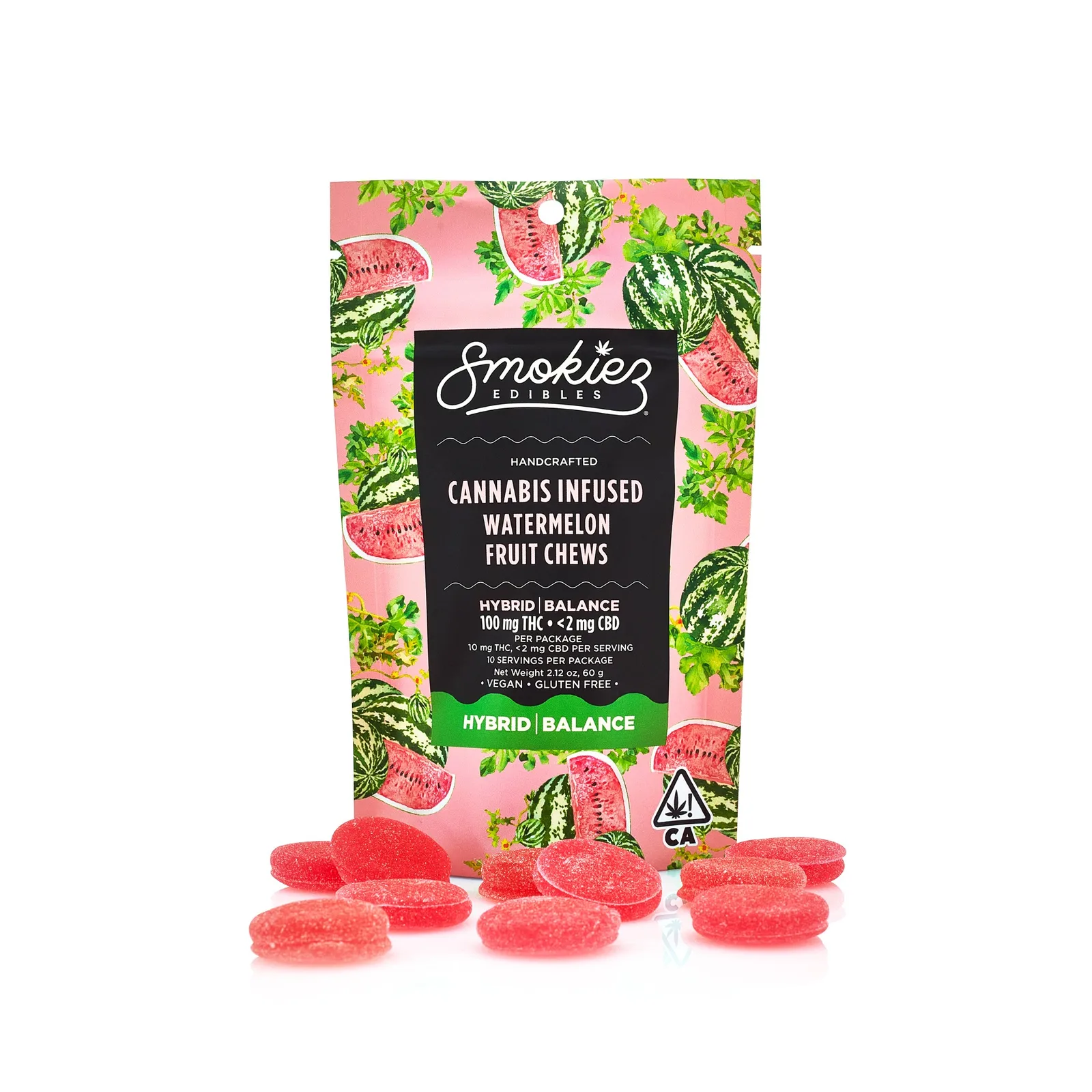 Sour Watermelon Fruit Chew 100mg Bag