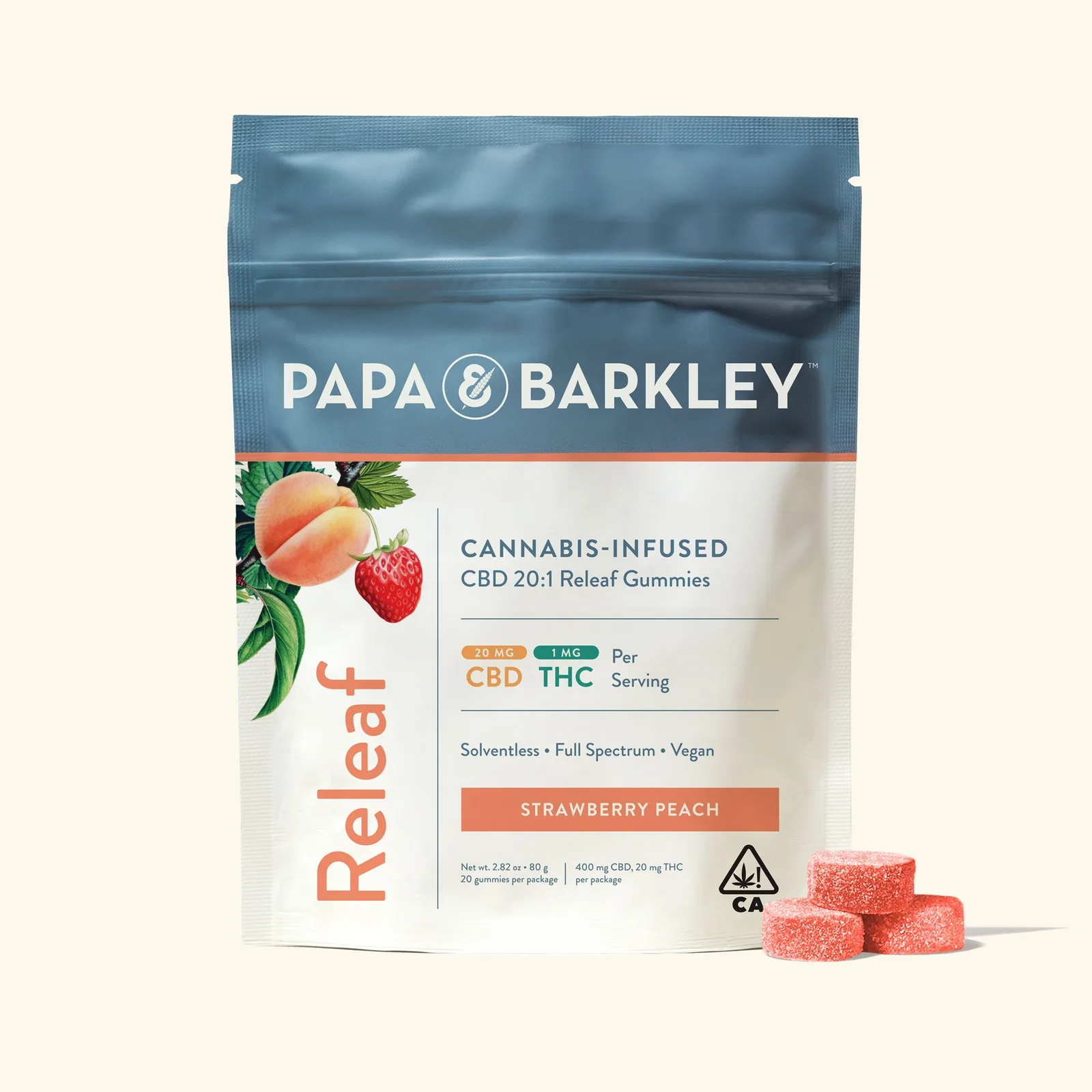 Papa & Barkley Strawberry Peach 20:1 CBD Gummies