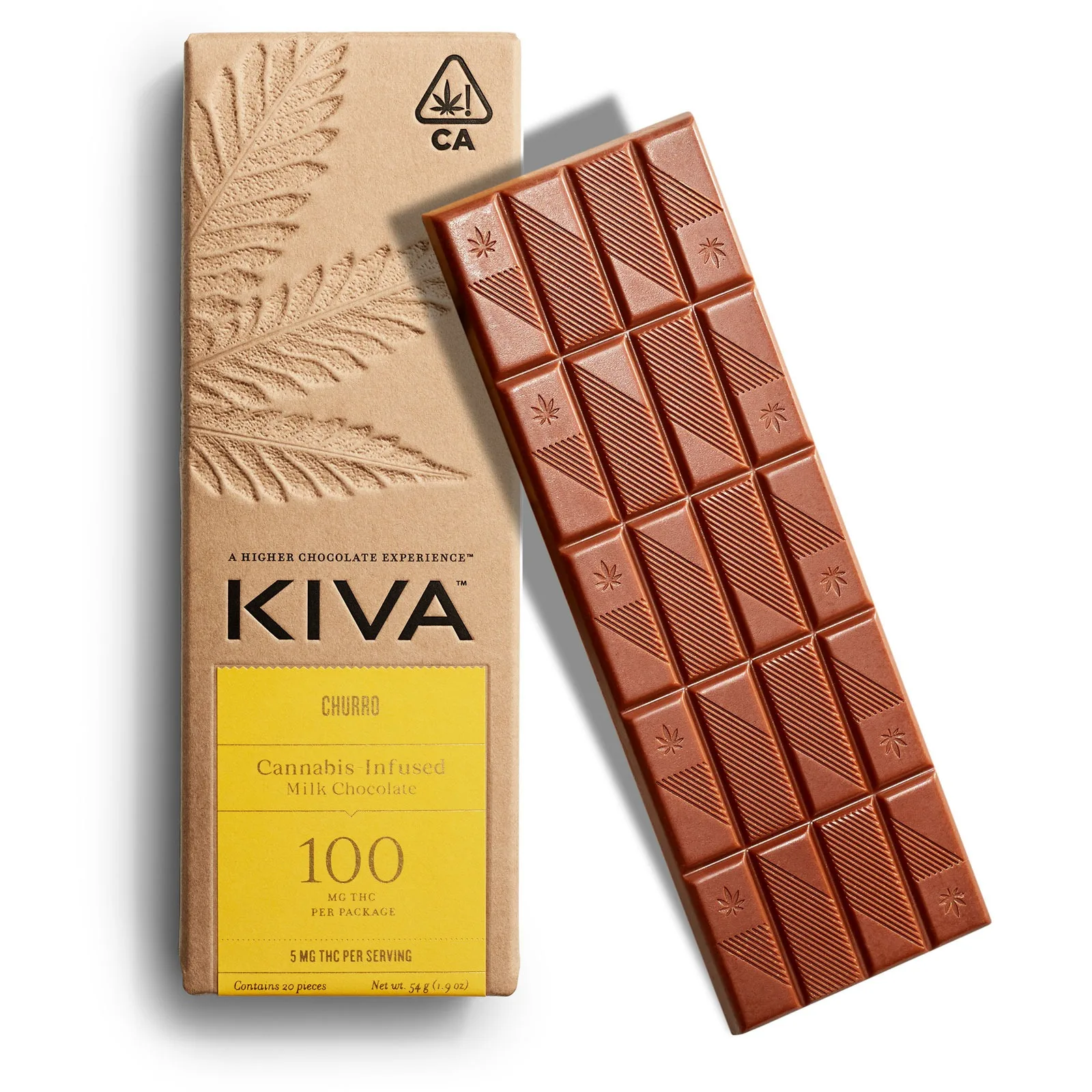 Kiva Milk Chocolate Bar - Churro (100mg)