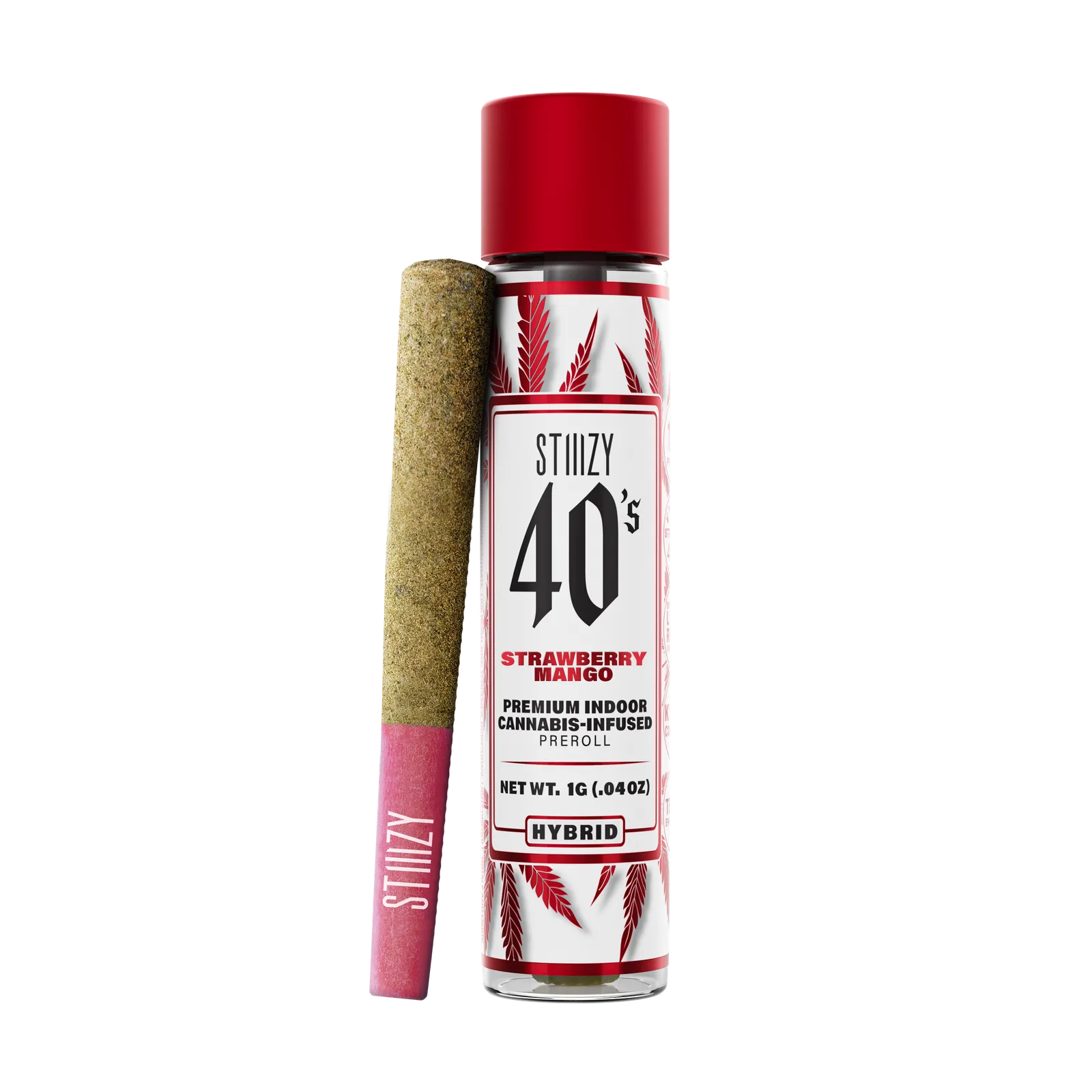 Stiiizy 40's 1g Strawberry Mango Infused Preroll