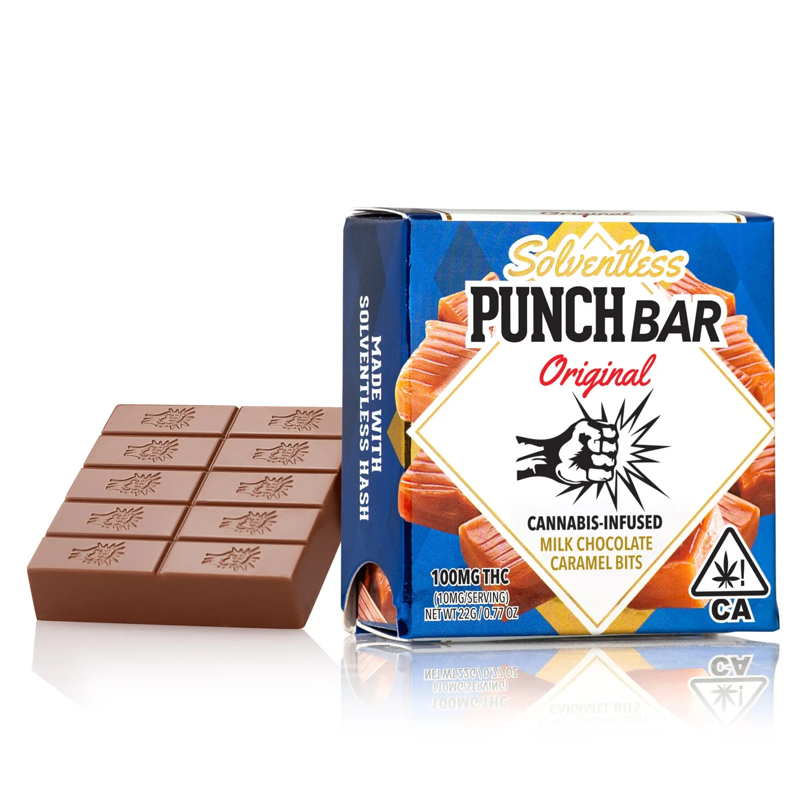 Punch Edibles - 100mg Solventless Punch Bar - Caramel Bits
