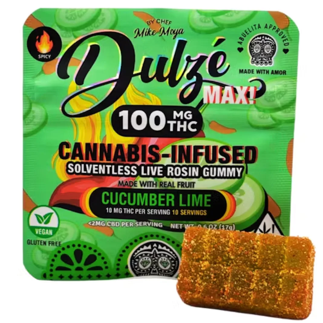 Cucumber Lime Max | Vegan / Gluten Free | Live Rosin Spicy Gummy - DULZE - 100MG