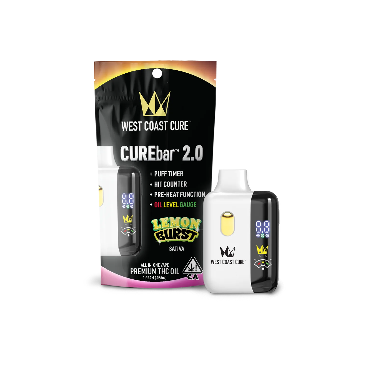 Lemon Burst CUREbar 2.0 All-In-One Vape