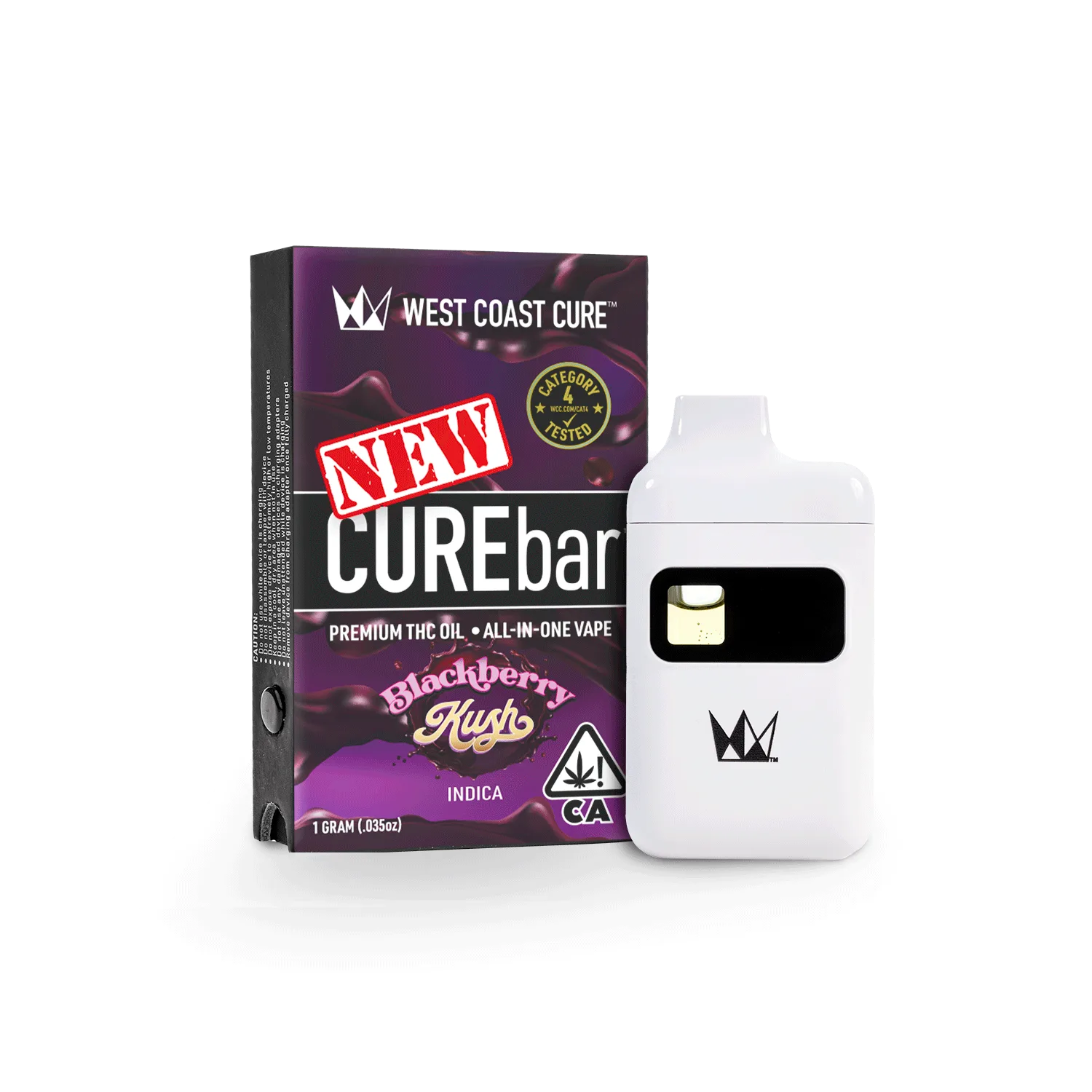 West Coast Cure Disposable CUREbar - Blackberry Kush (1g Indica) *NEXT DAY DELIVERY ONLY*