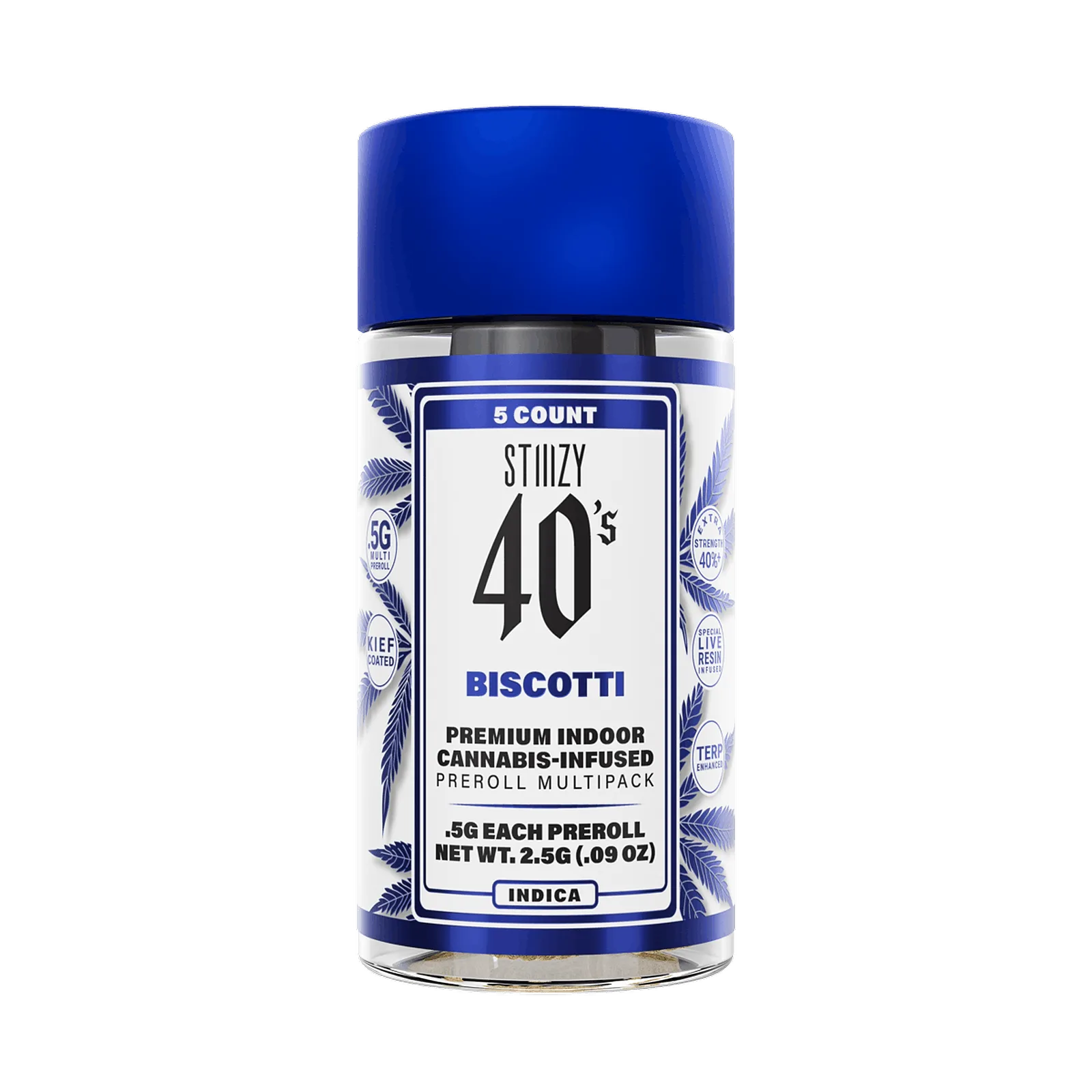 Stiiizy 40s Multi Pack Preroll - Biscotti (2.5g/5-pack Indica)