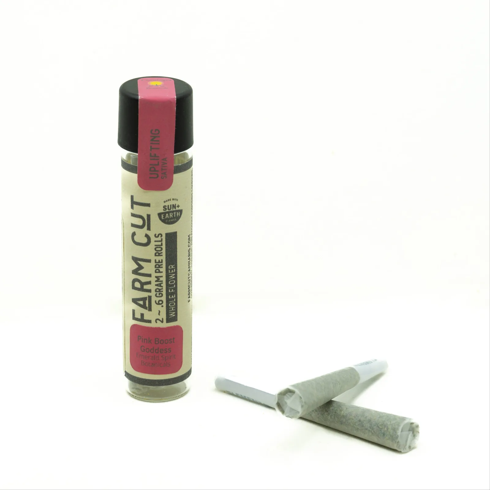 2 PACK THCV PINK BOOST GODDESS PREROLLS FROM EMERALD SPIRIT BOTANICALS BY FARM CUT |