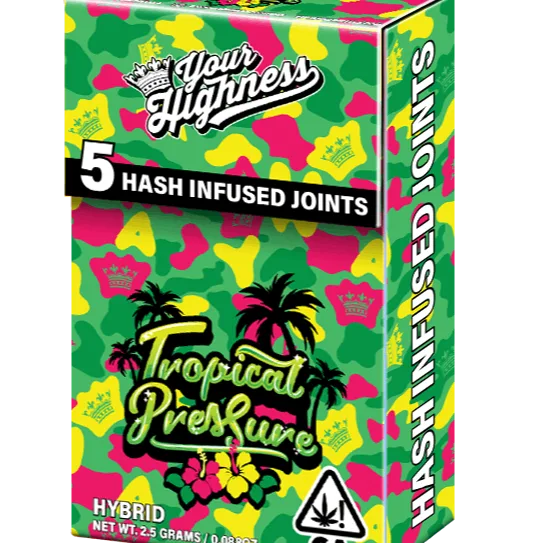 Tropical Pressure – Live Hash Infused Pre-Rolls (5 Pack)