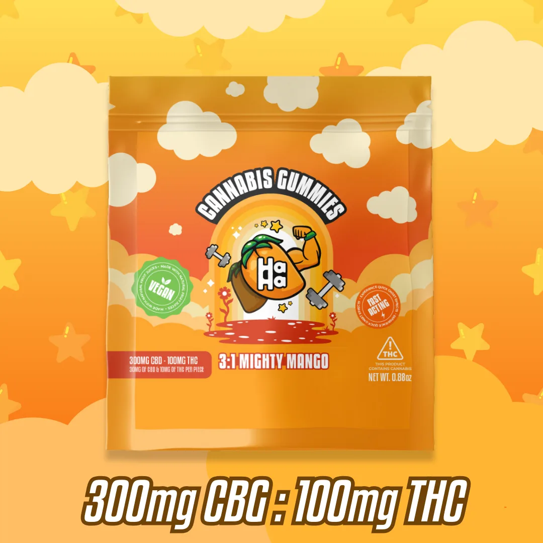 HaHa | Mango 3:1 CBG/THC Gummies 30mg