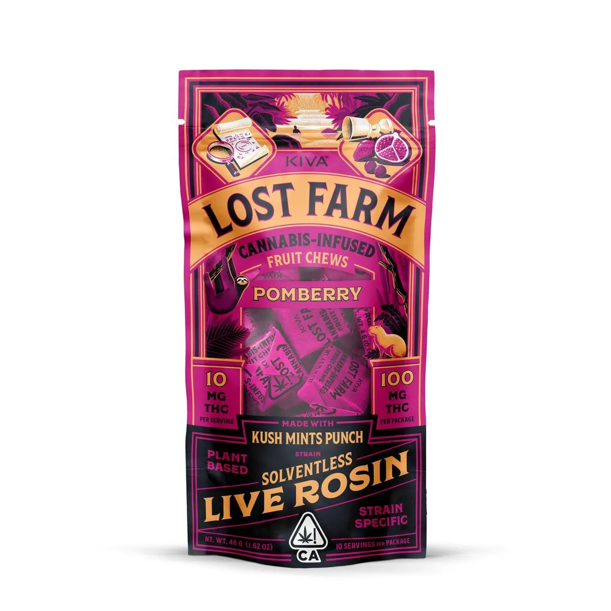 Lost Farm 'Pomberry x Kush Mints Punch' Live Rosin Chews