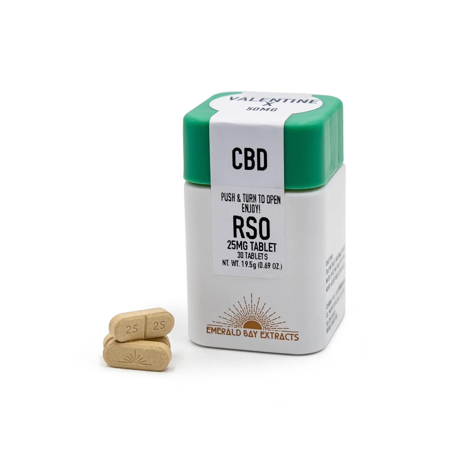 40pk 25mg Harlequin GDP 1:1 RSO Tablets - Emerald Bay Extracts
