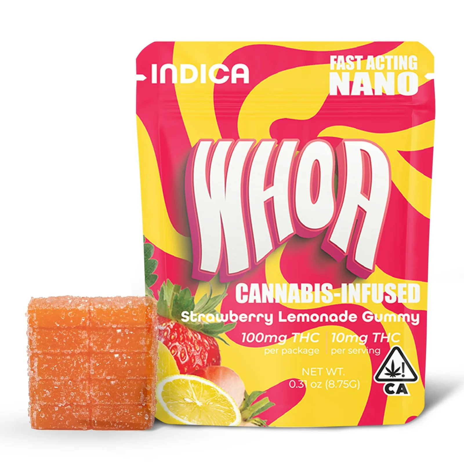 WHOA Strawberry Lemonade Gummy - Bite (100mg)