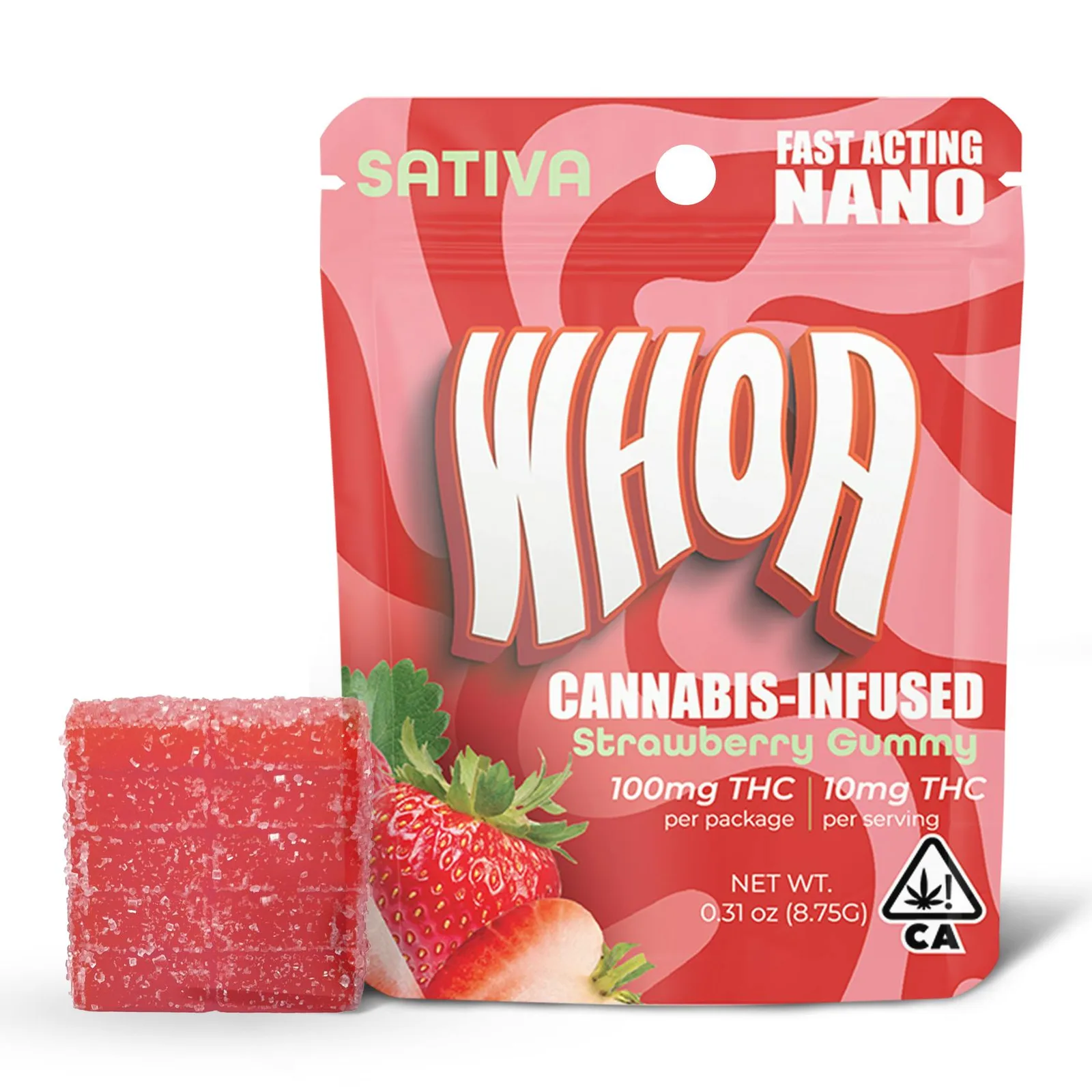 WHOA Strawberry Gummy - Bite (100mg)