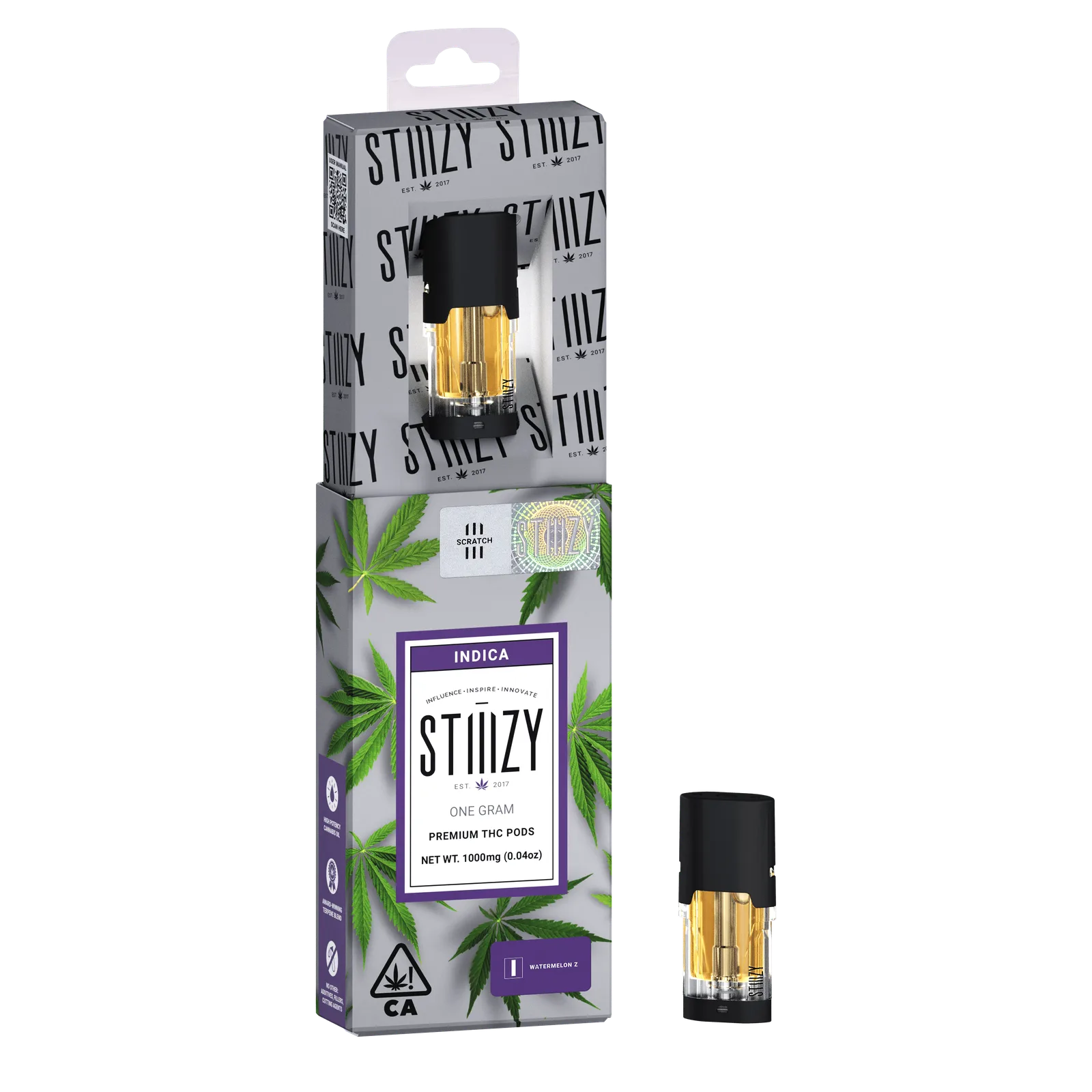 Vape Cartridge - WATERMELON Z 1G Original THC Pod - STIIIZY