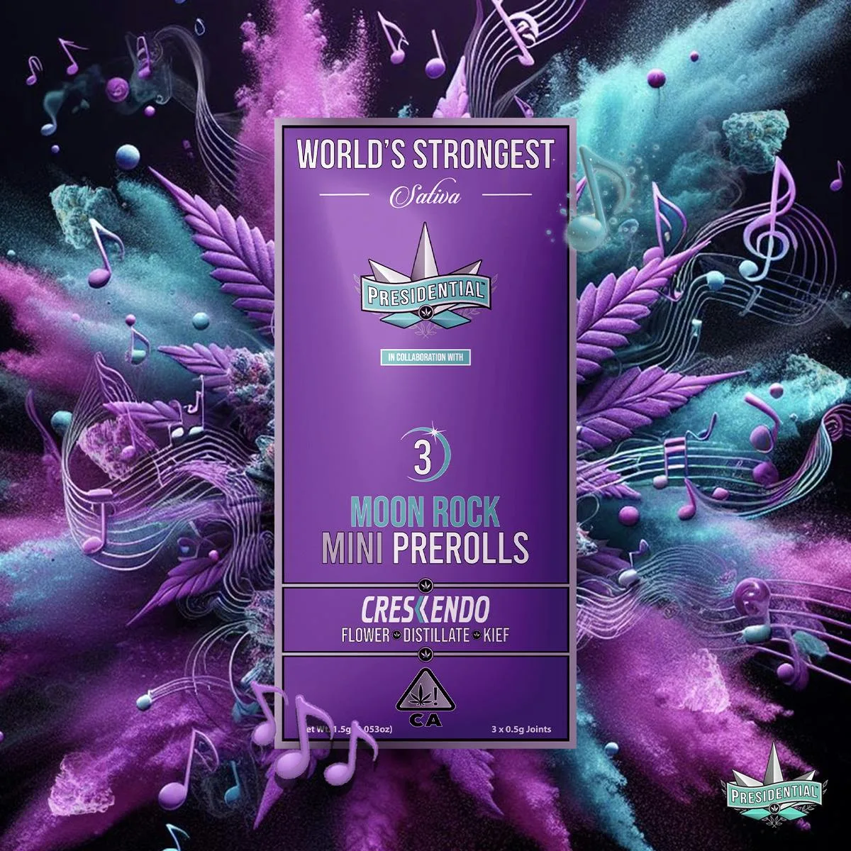 Presidential Pee-Wee Moon Rock Prerolls - Crescendo (1.5g)