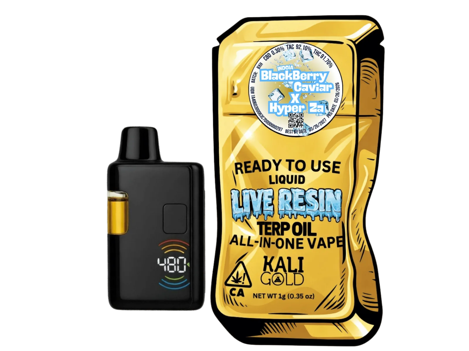 Blackberry Caviar x Hyper Za — Live Resin AIO