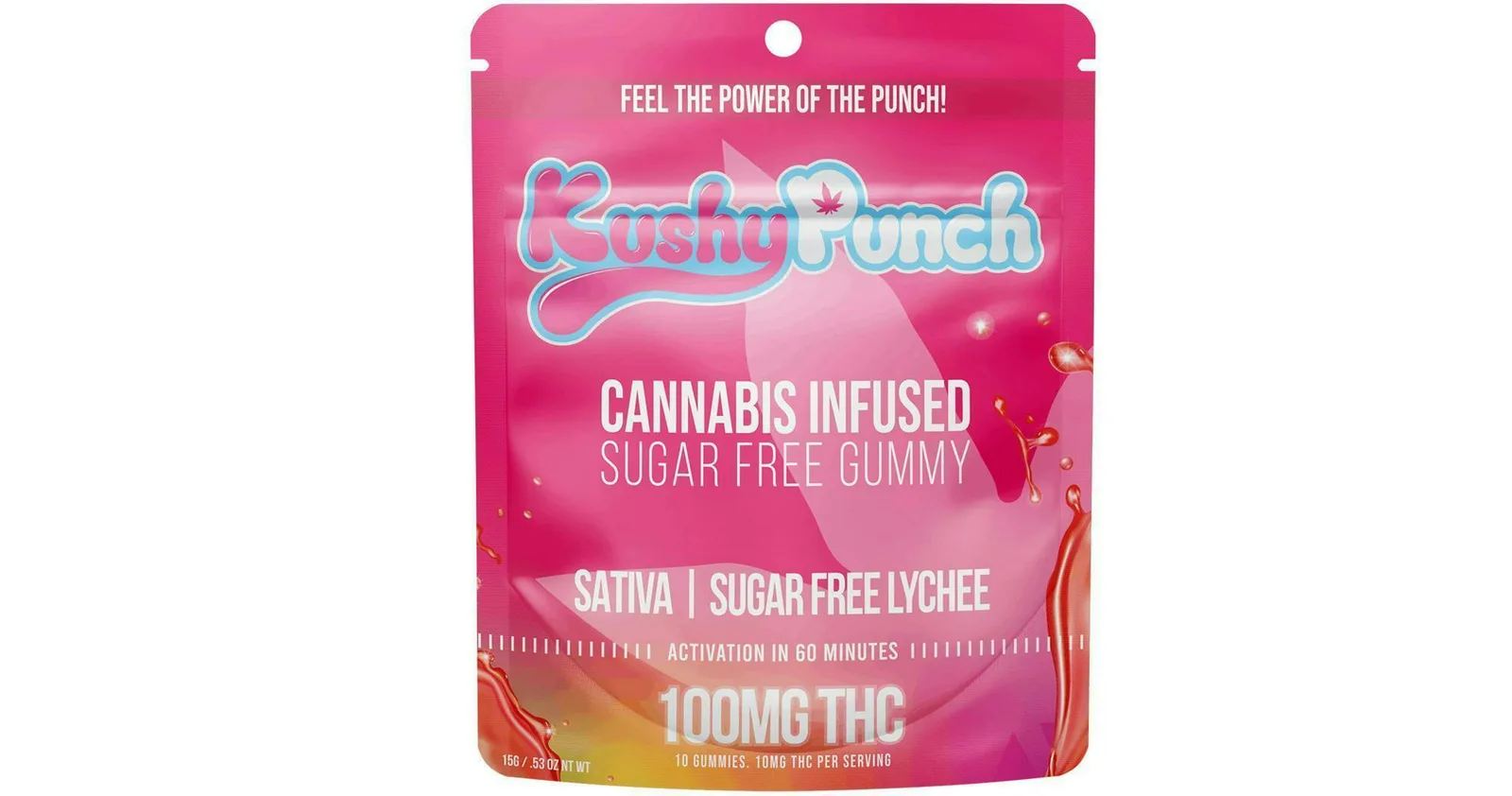 Kushy Punch - Sugar Free Lychee Gummy 100mg