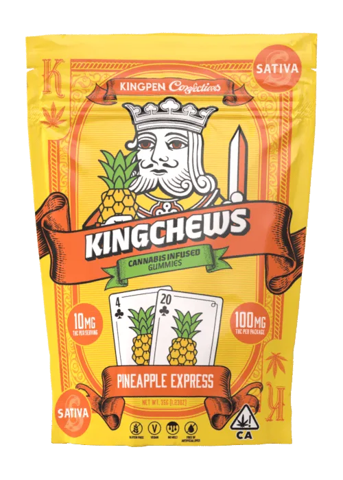Kingchew | Pineapple Express Gummies | 10ct | 10mg/ea