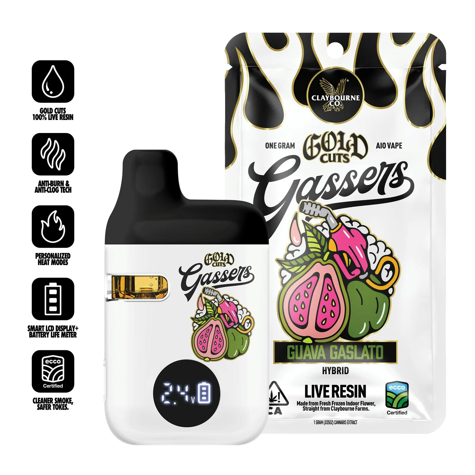 Guava Gaslato (1g) - Gassers All-In-One Live Resin Vape