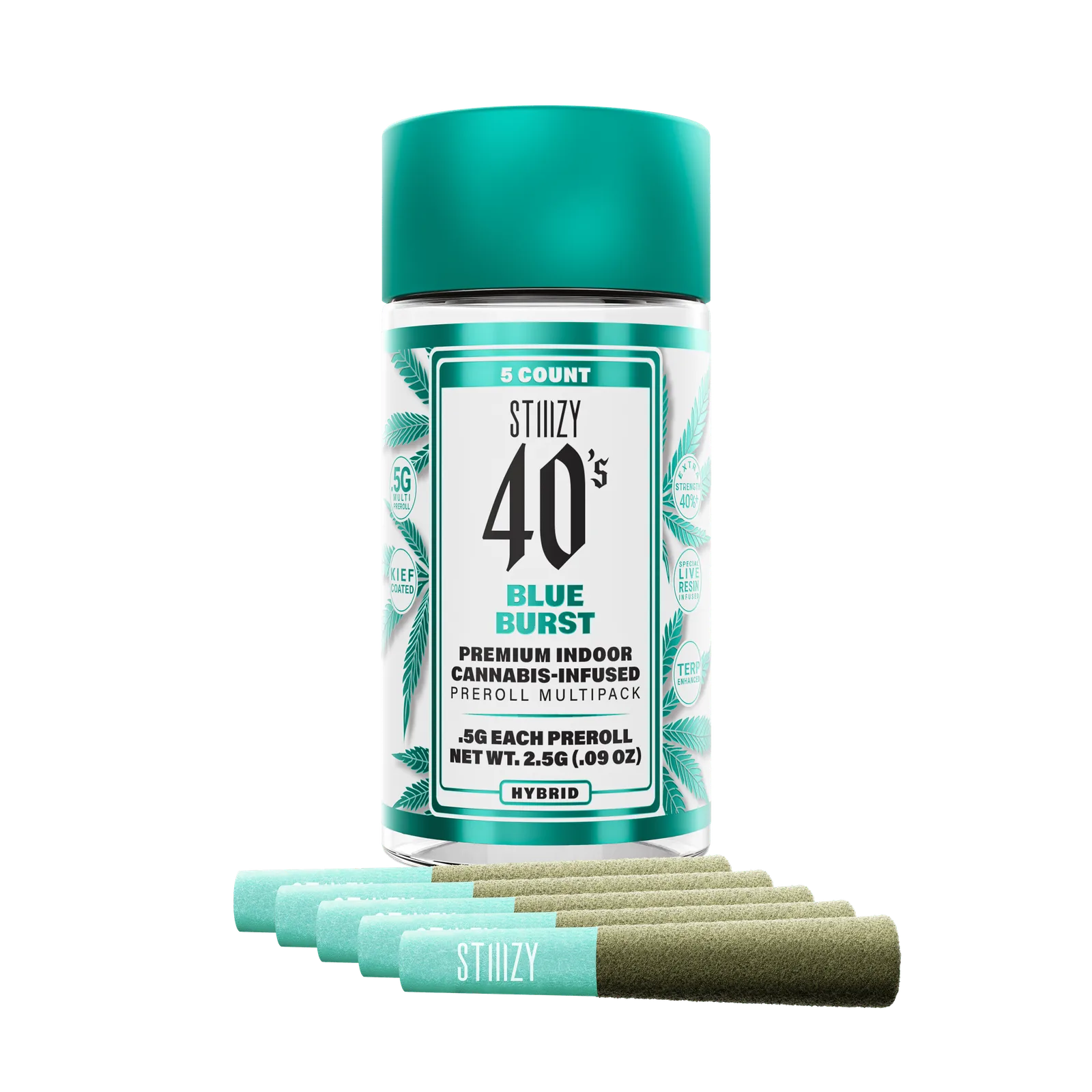 BLUE BURST - .5G 40's Infused Preroll 5 Pack