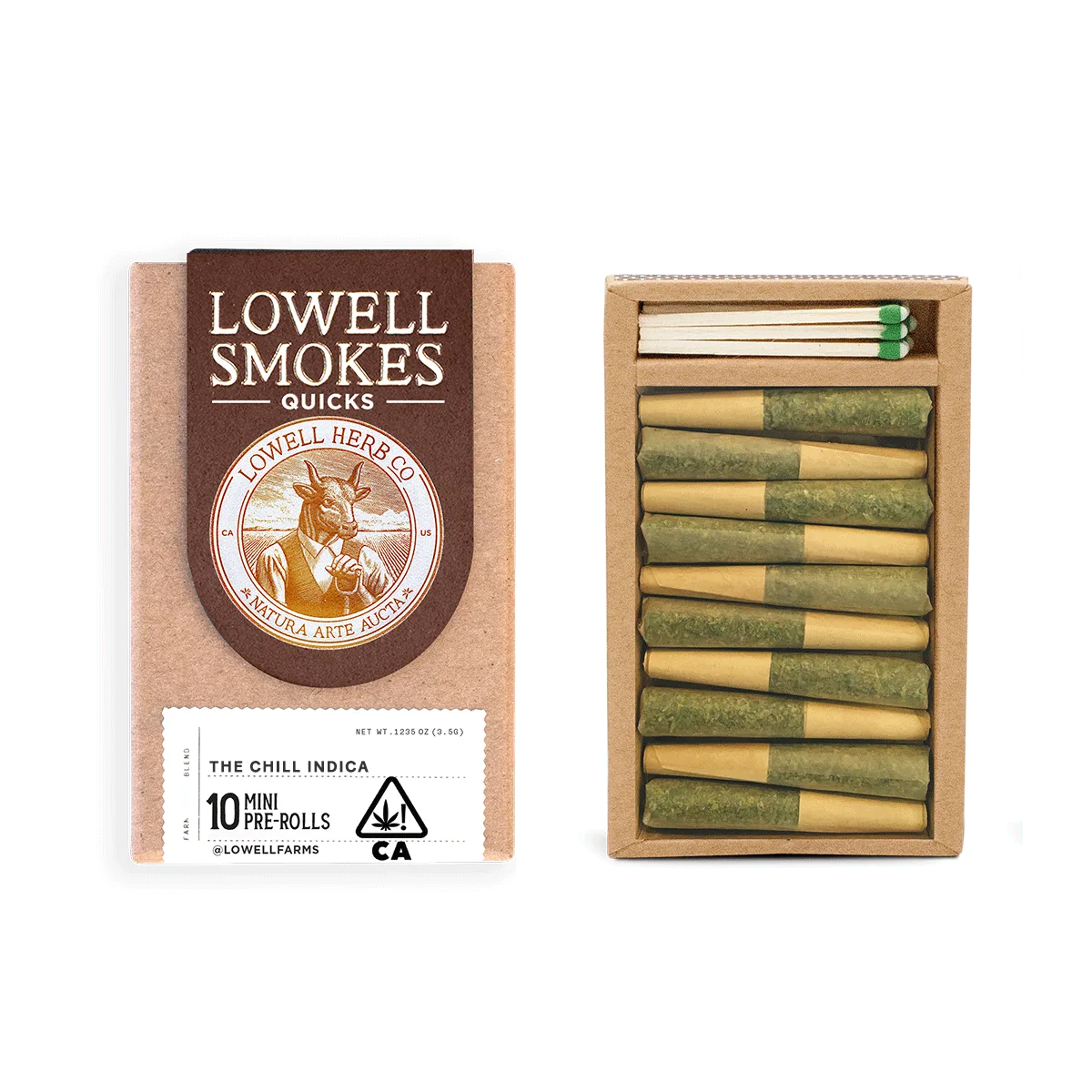 Lowell Smokes | 3.5g Pre-Roll Pack | The Chill Indica Quicks