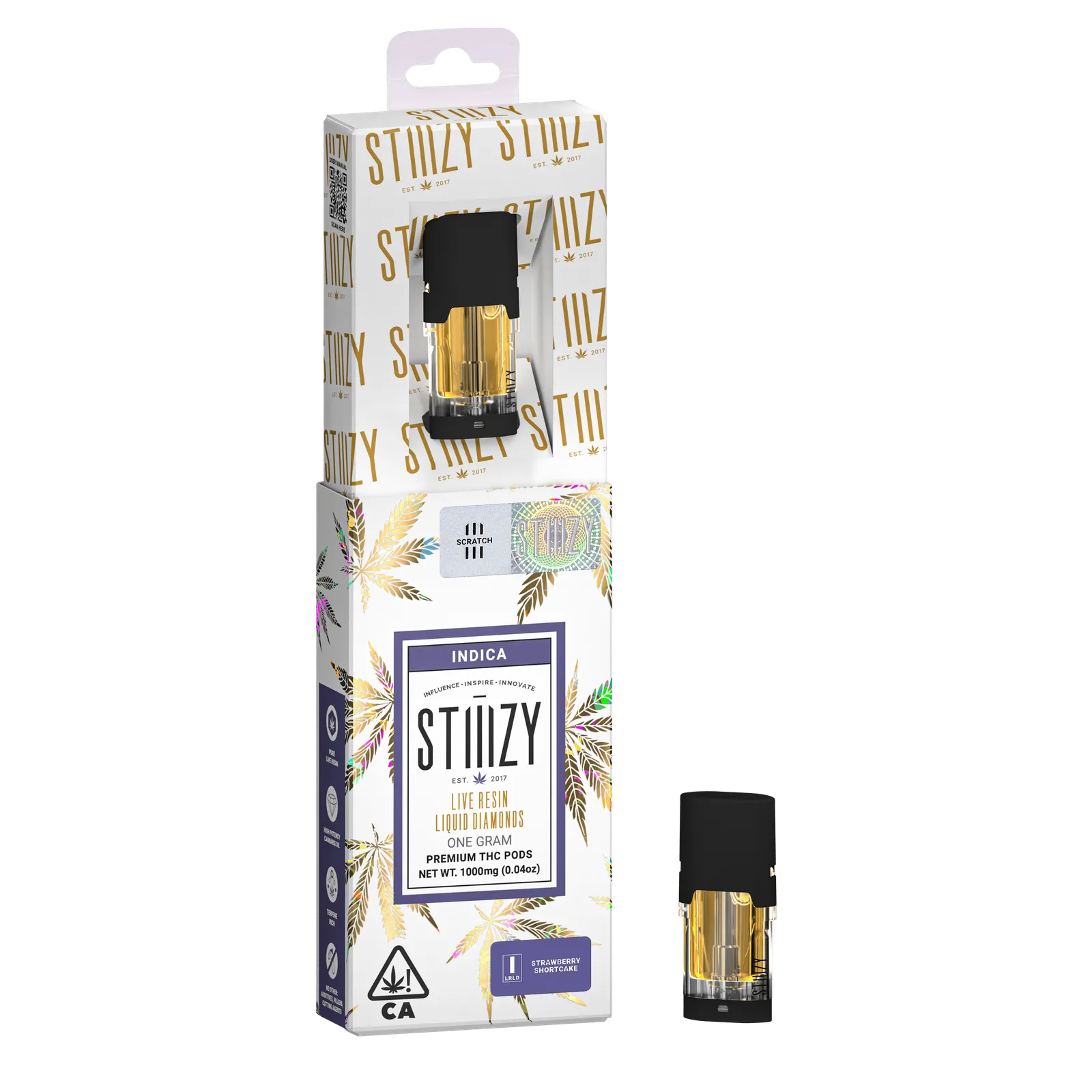 Vape Cartridge - STRAWBERRY SHORTCAKE 1G Live Resin Liquid Diamonds Pod
