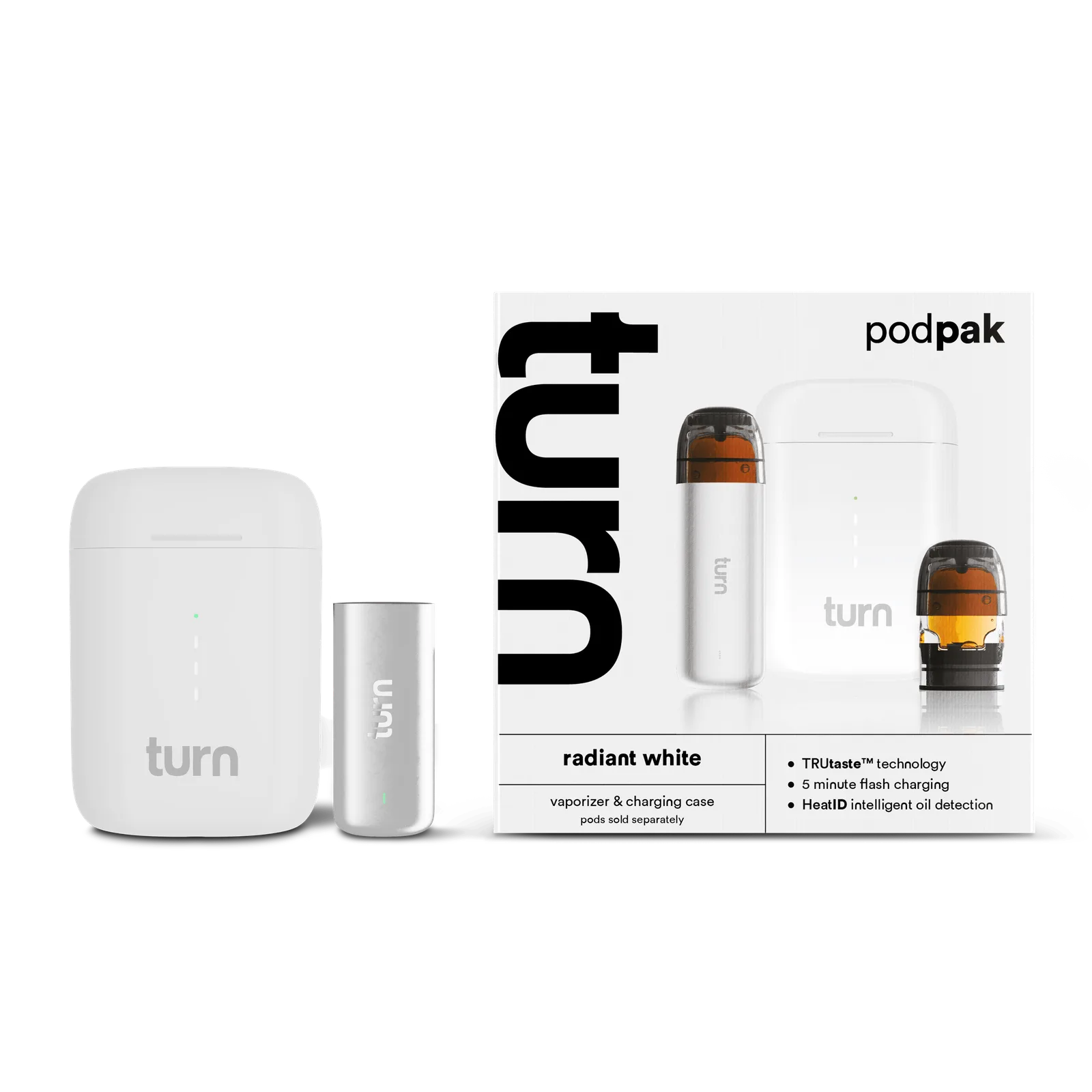 turn | White Podpak | Battery