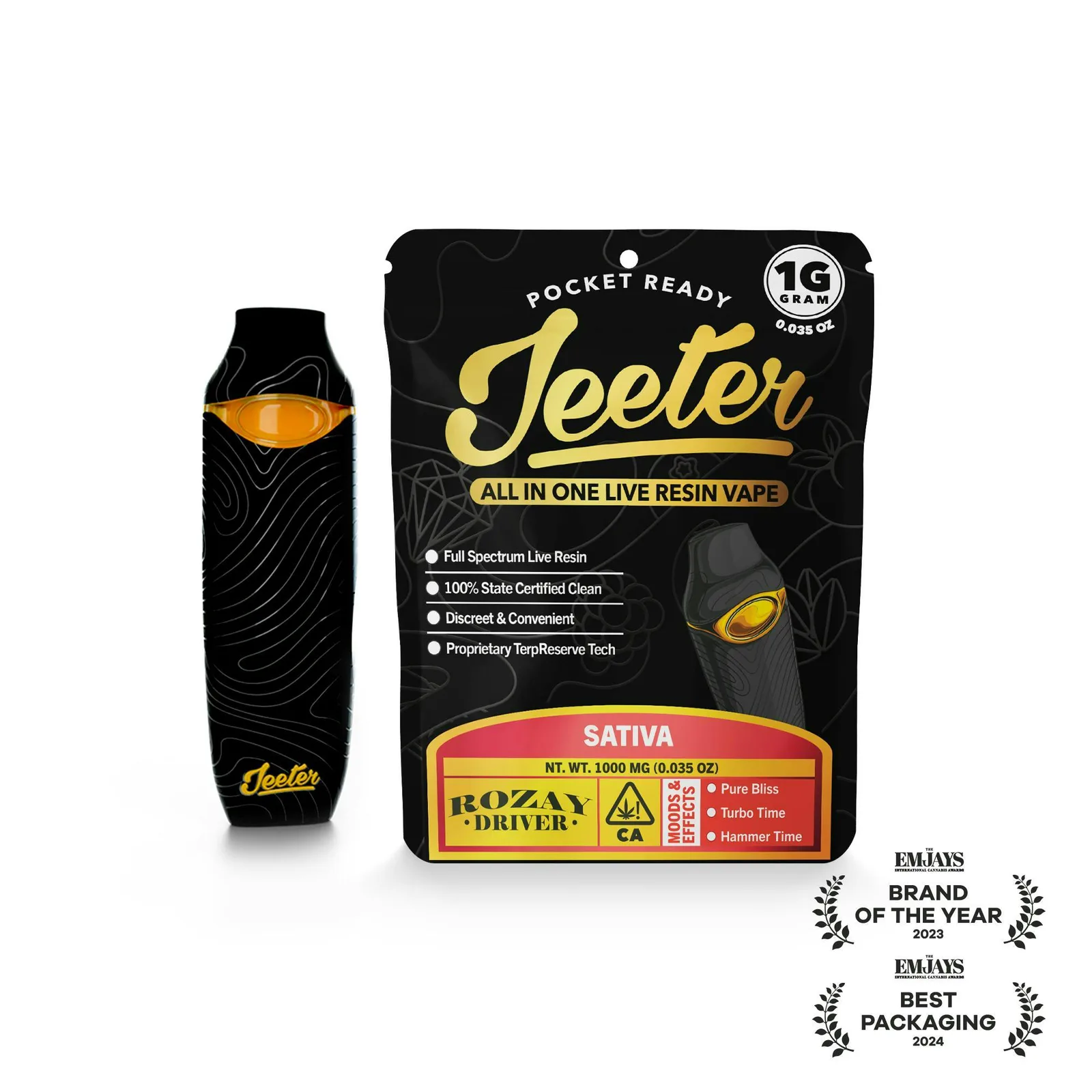 Jeeter | Rozay Driver | Live Resin Disposable | 1g