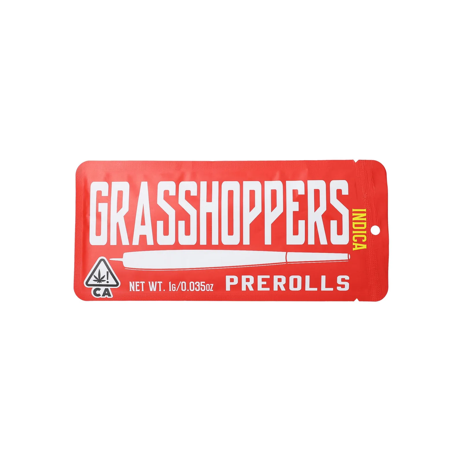 Grasshoppers Non-Infused 1g Preroll - Indica