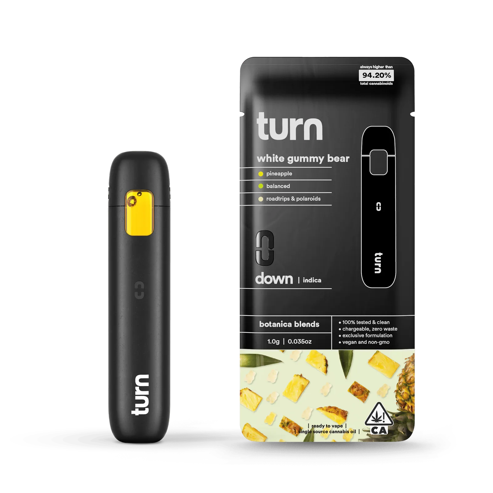 turn | White Gummy Bear | Disposable | 1g