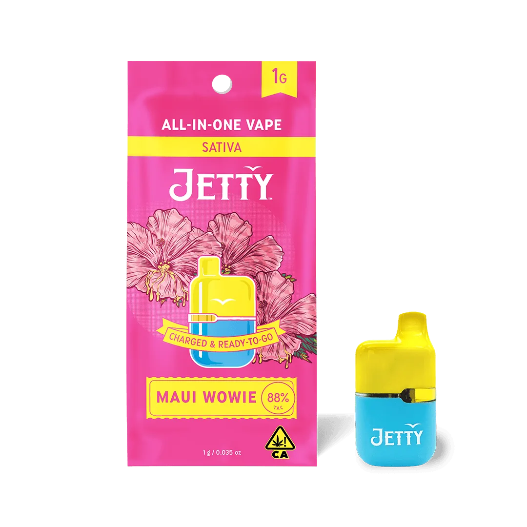 Jetty All-in-One Mini Tank Vape High THC 1g Maui Wowie