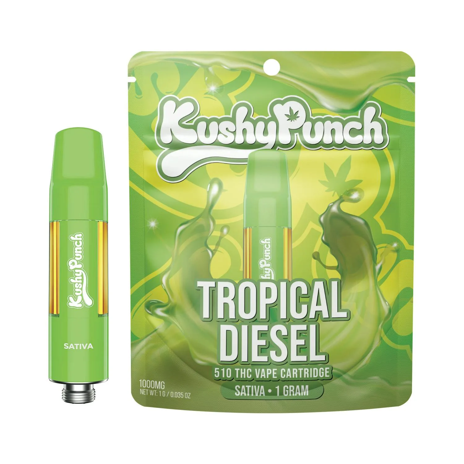 1G Kushy Punch 510 Vape Cart - Tropical Diesel