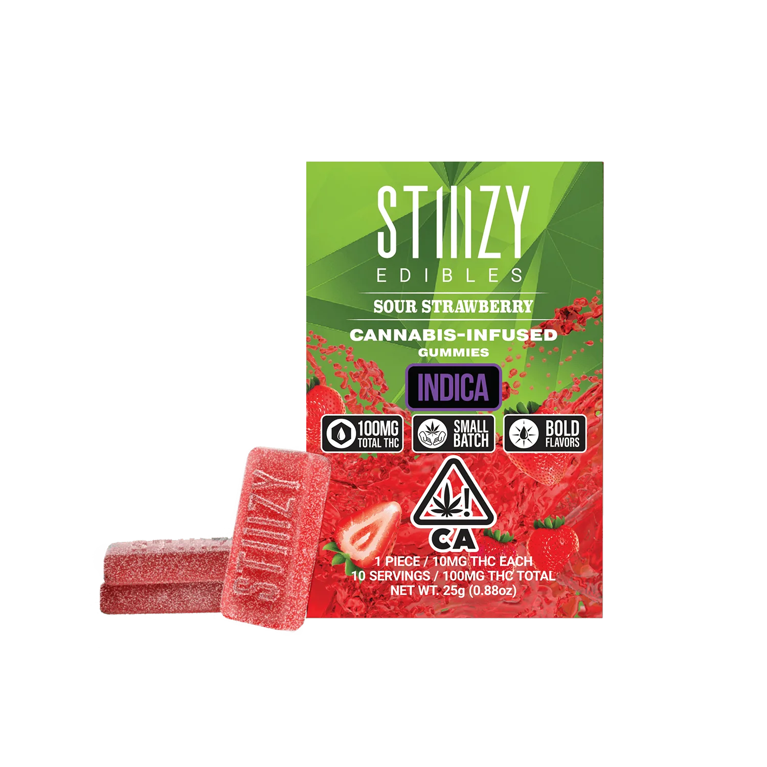 SOUR STRAWBERRY - Gummies 100mg THC Edibles