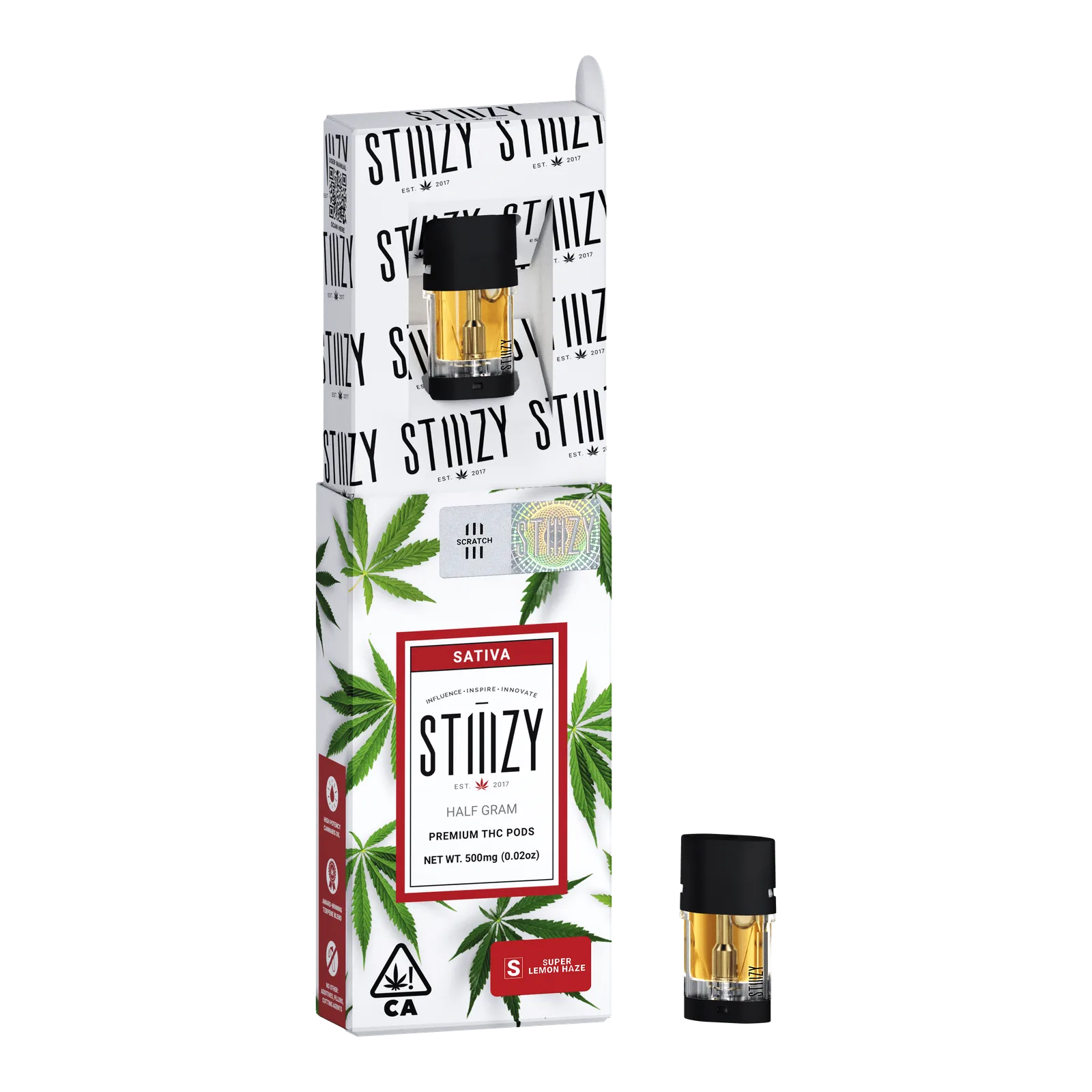 Vape Cartridge - SUPER LEMON HAZE .5G Original THC Pod - STIIIZY