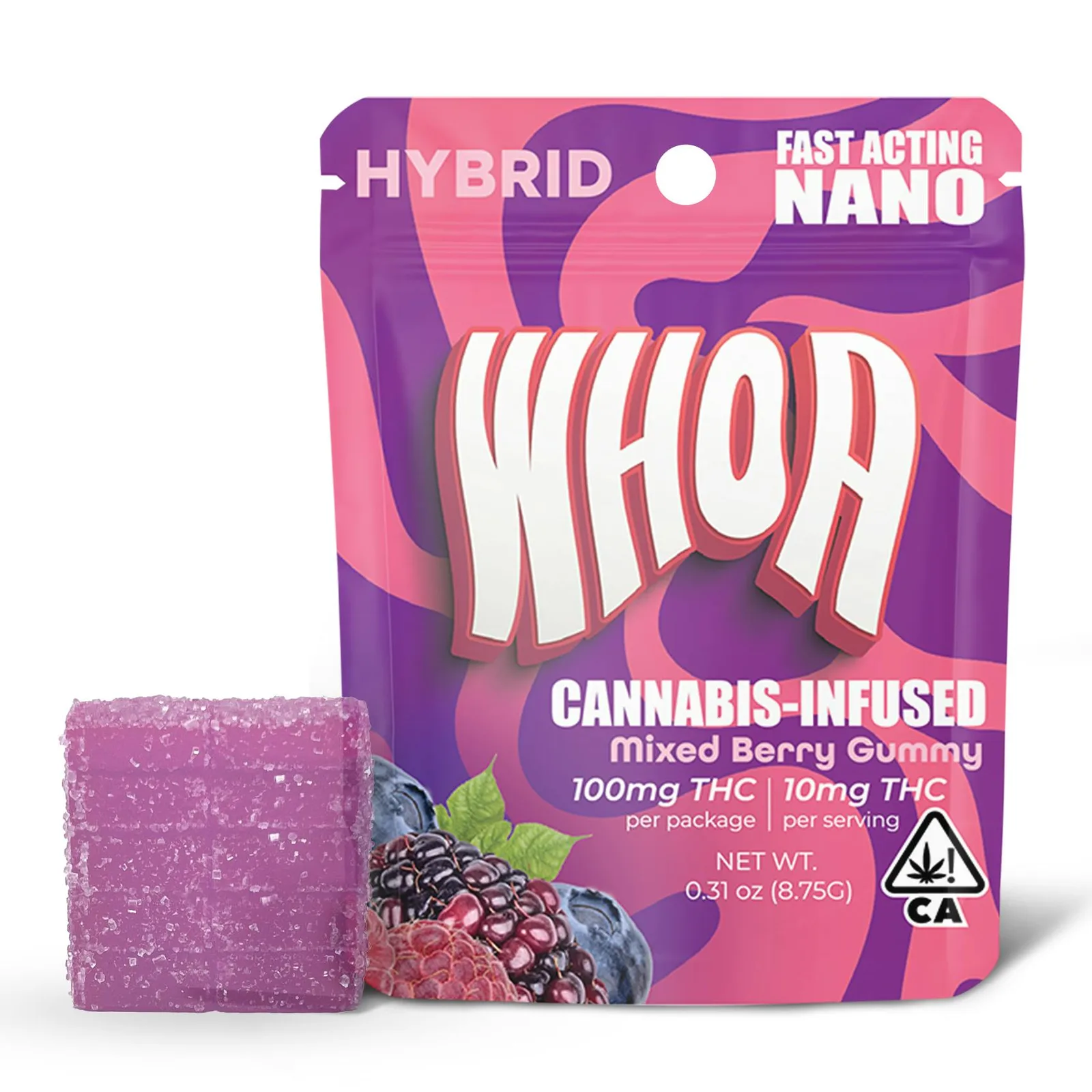 WHOA Mixed Berry Gummy - Bite (100mg)